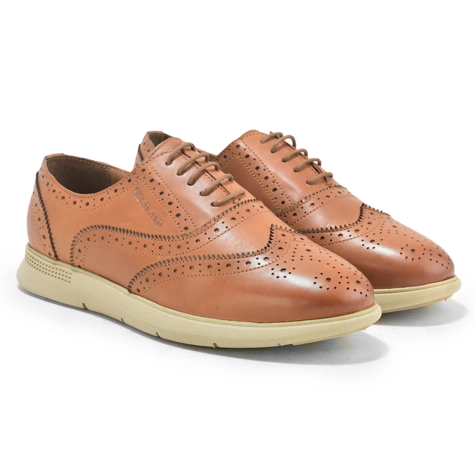 Woodland Tan Softy Leather Crust Lace Shoes - Thumbnail 6