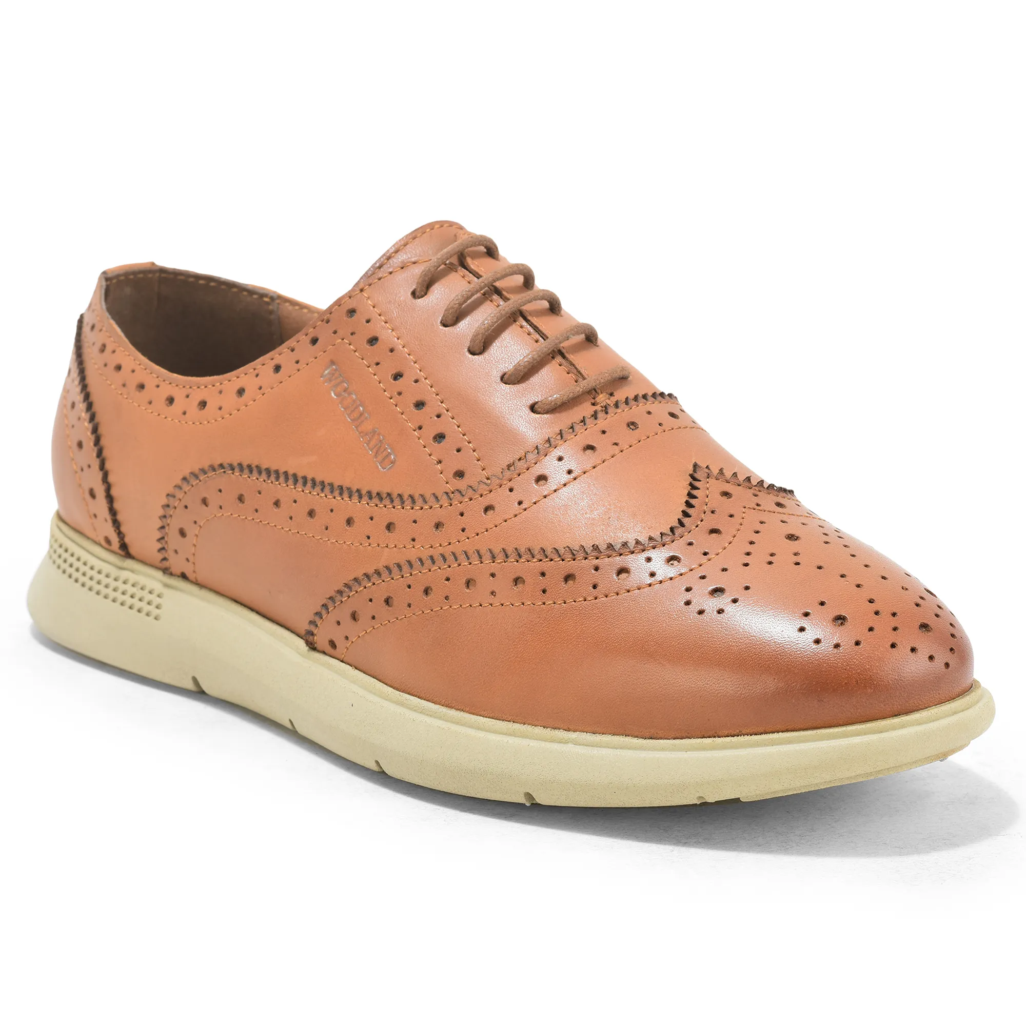 Woodland Tan Softy Leather Crust Lace Shoes - Thumbnail 8
