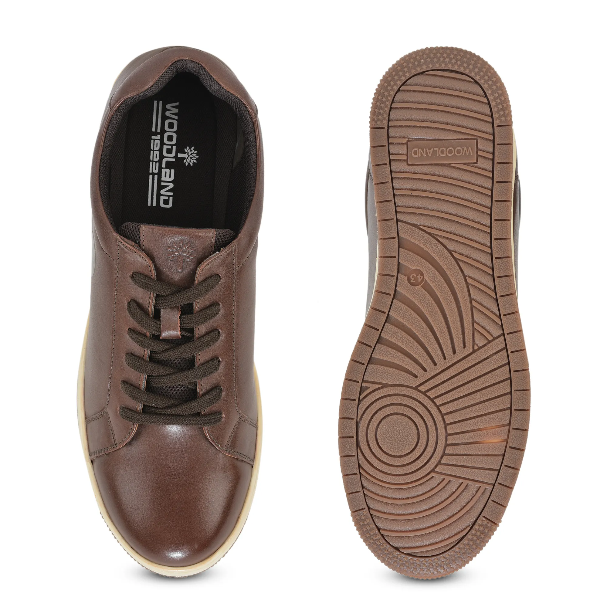 Woodland Brown Softy Crust Minimalist Casual Sneakers - Thumbnail 9