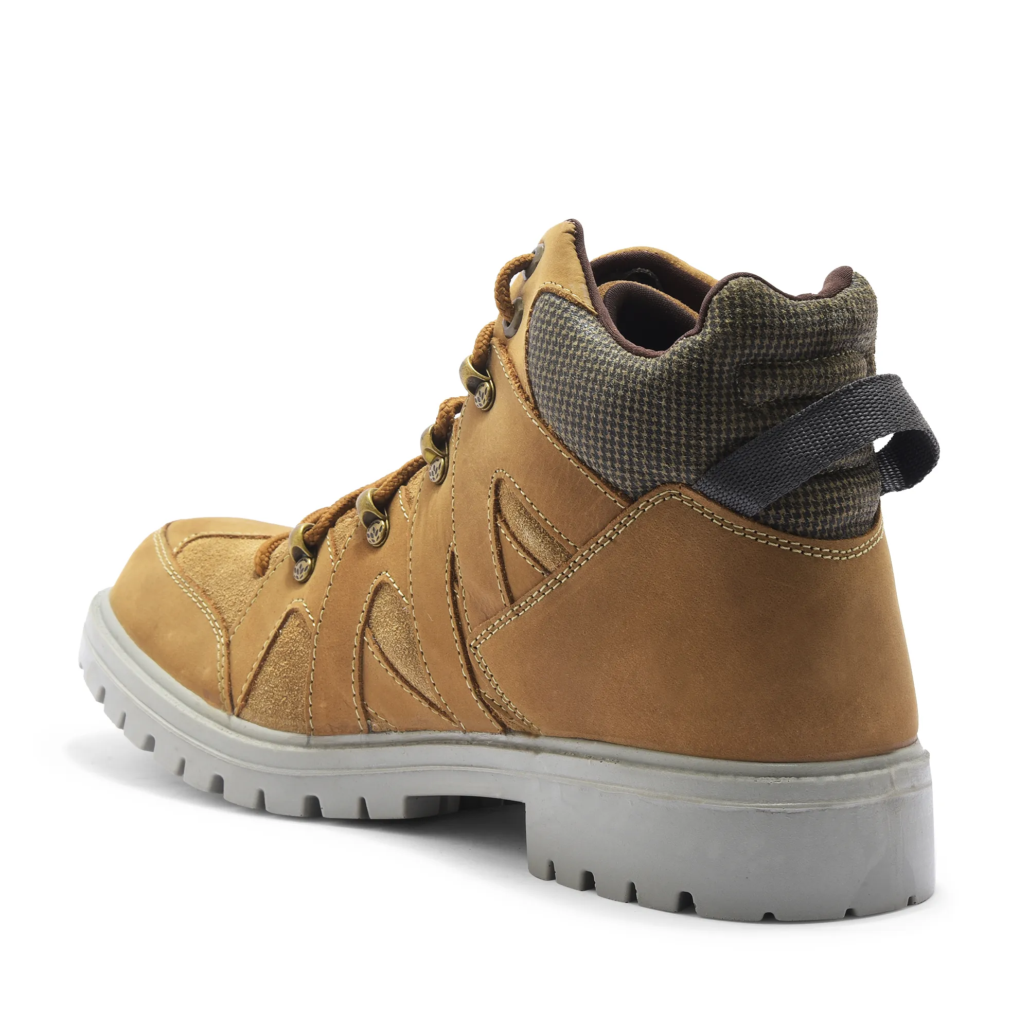Woodland Men High-Top Camel Nubuk Boots - Thumbnail 6