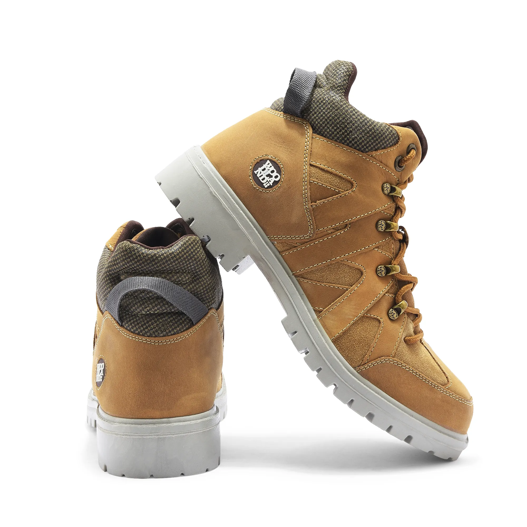 Woodland Men High-Top Camel Nubuk Boots - Thumbnail 10