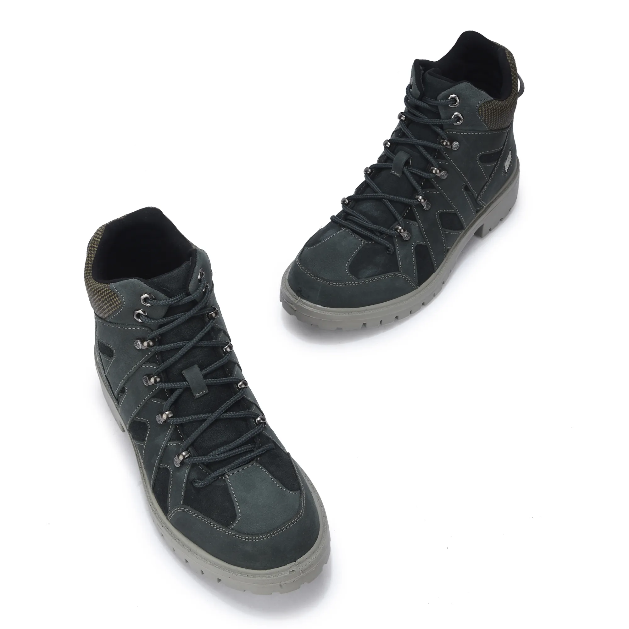 Woodland Men High-Top Dnavy Nubuk Boots - Thumbnail 2