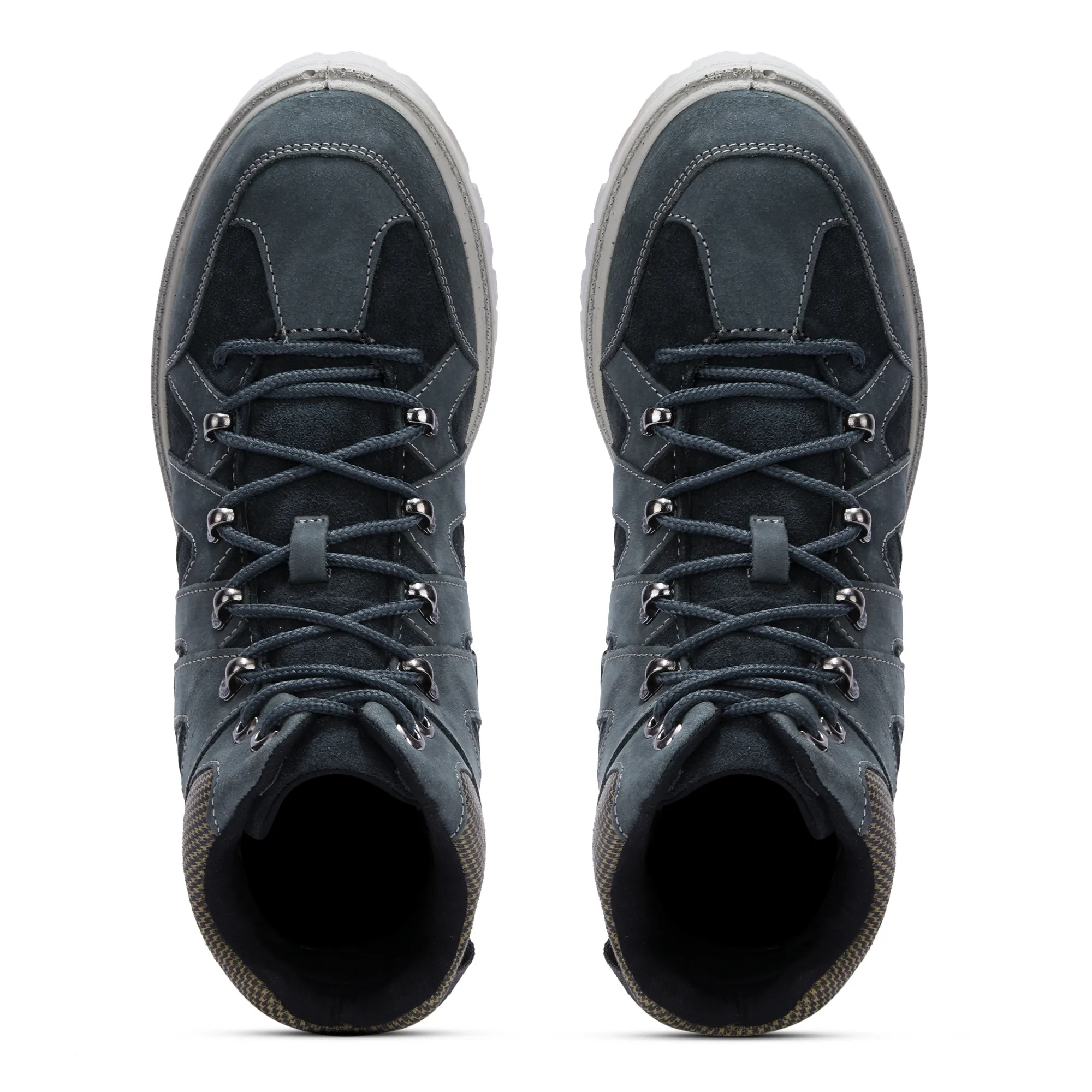 Woodland Men High-Top Dnavy Nubuk Boots - Thumbnail 4