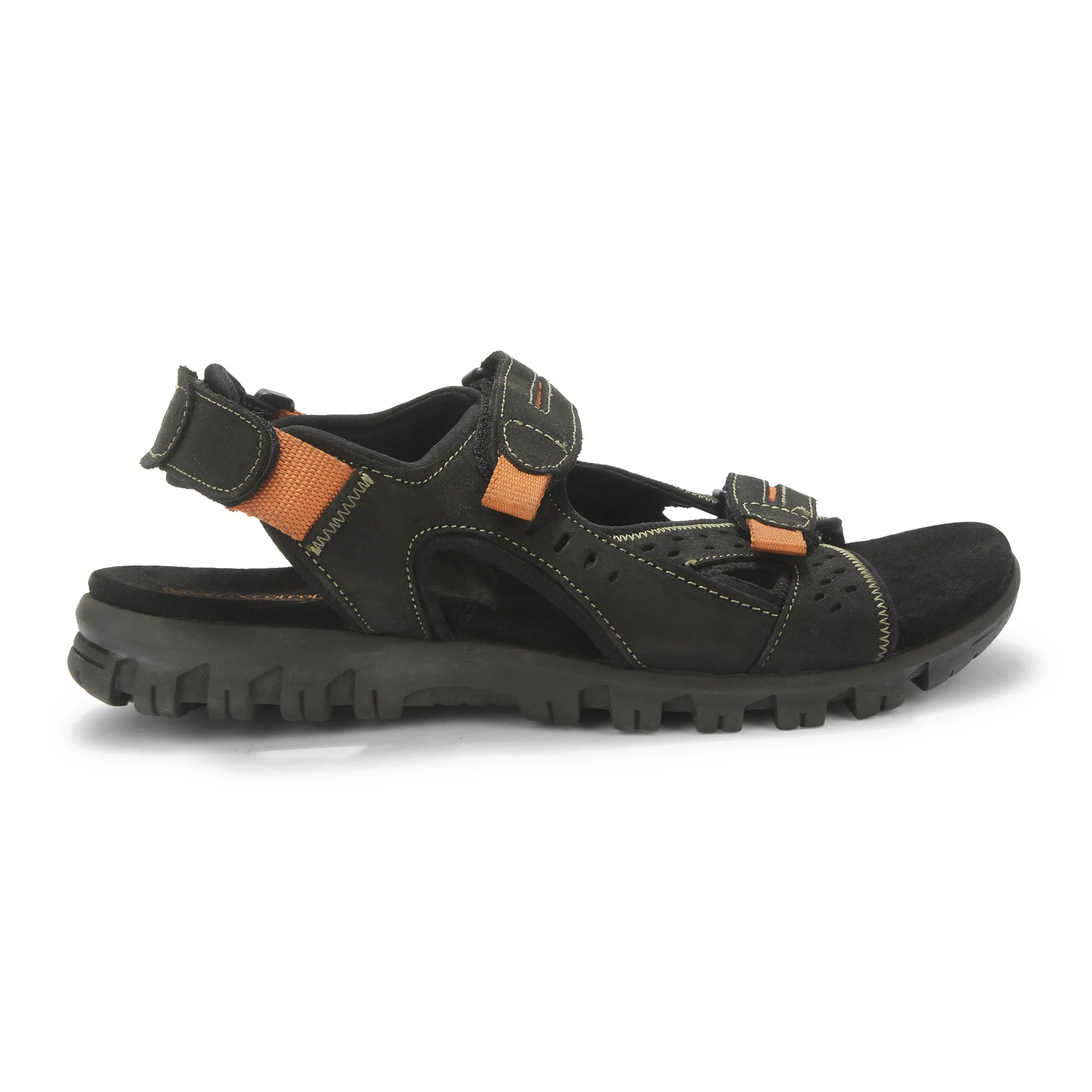 Men's Black Back-Strap Floater Sandals - Thumbnail 2