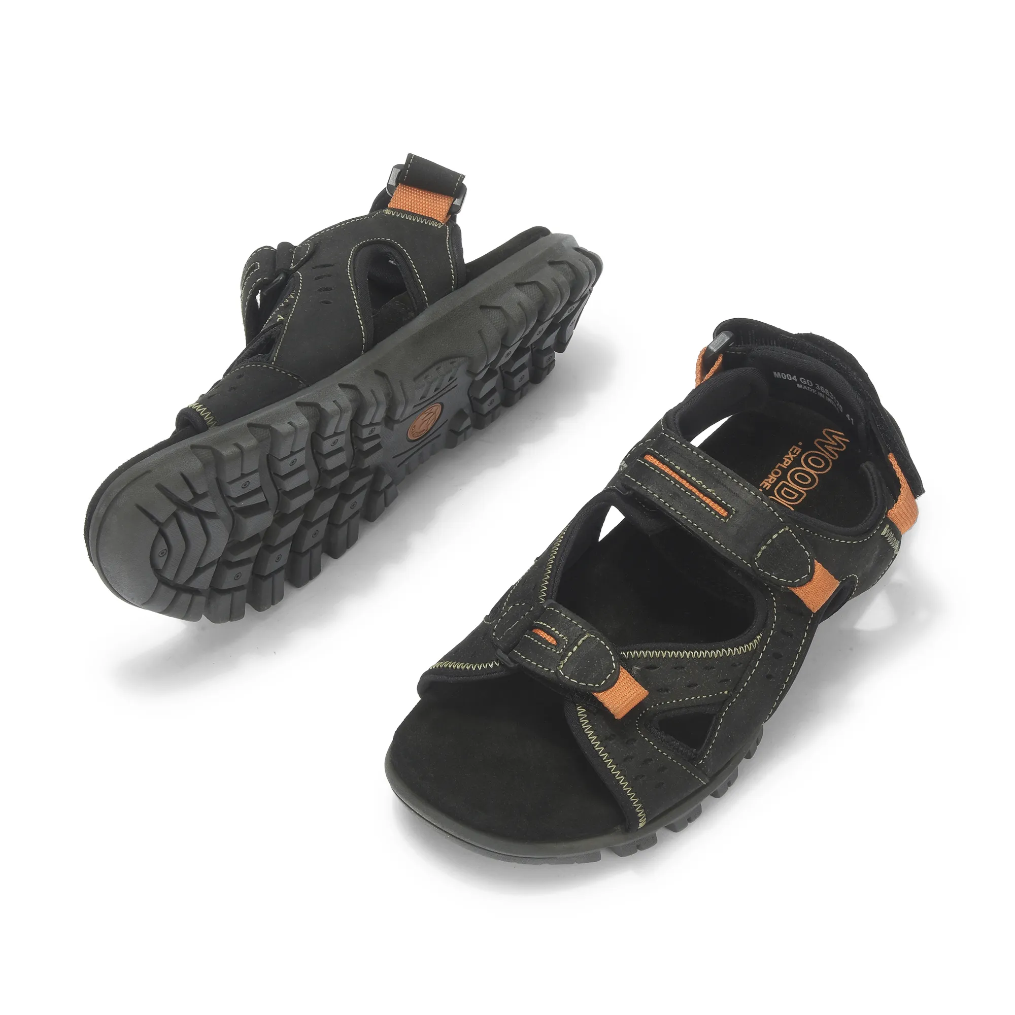 Men's Black Back-Strap Floater Sandals - Thumbnail 6