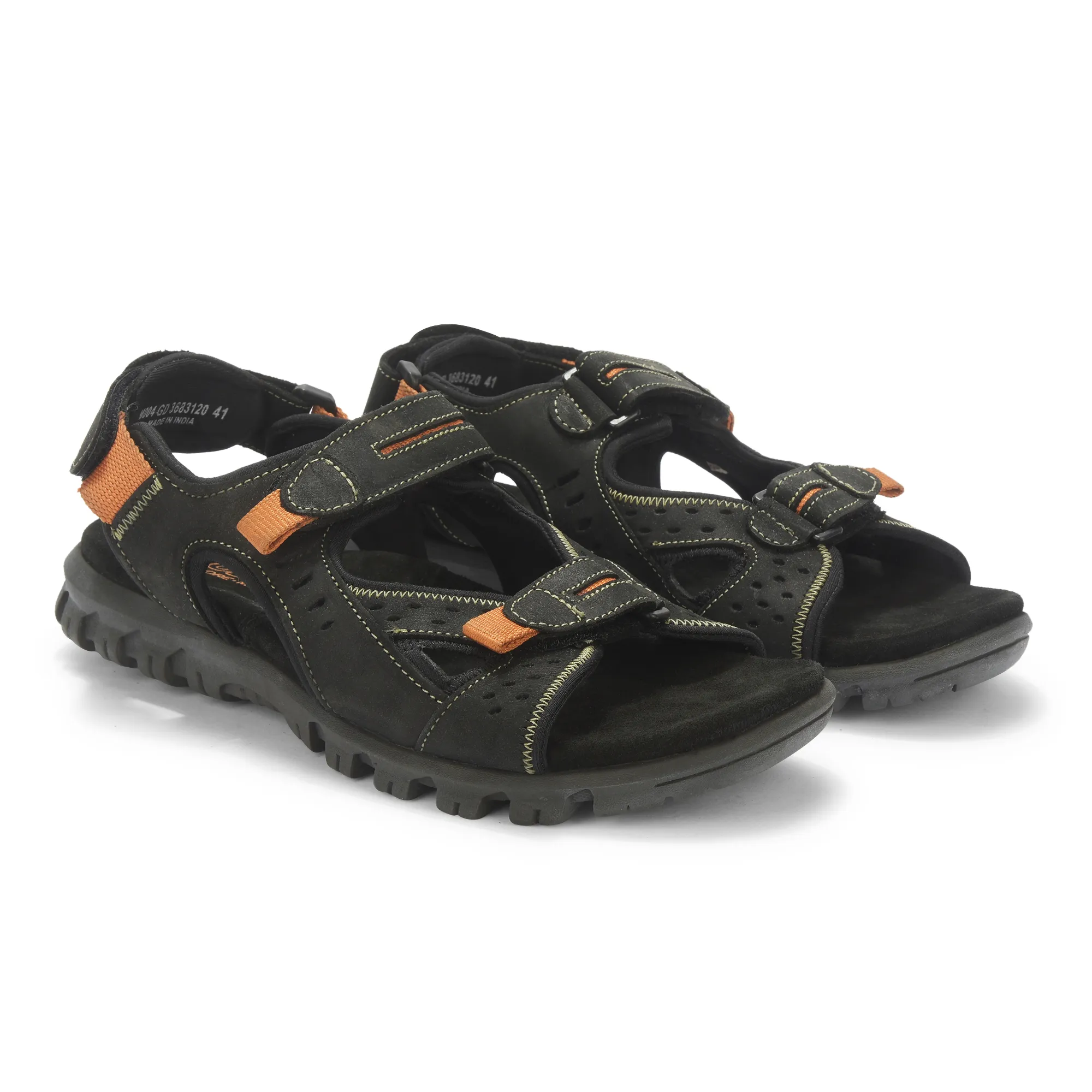 Men's Black Back-Strap Floater Sandals - Thumbnail 8