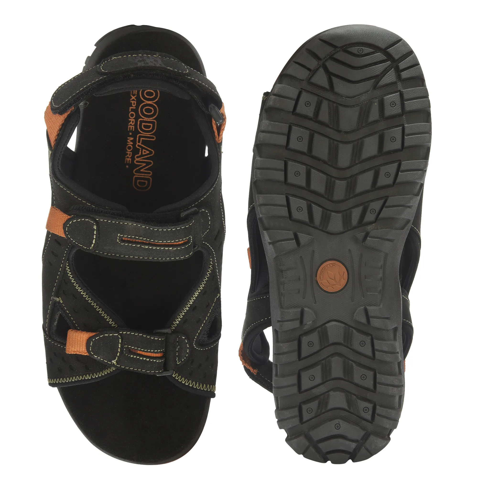 Men's Black Back-Strap Floater Sandals - Thumbnail 9