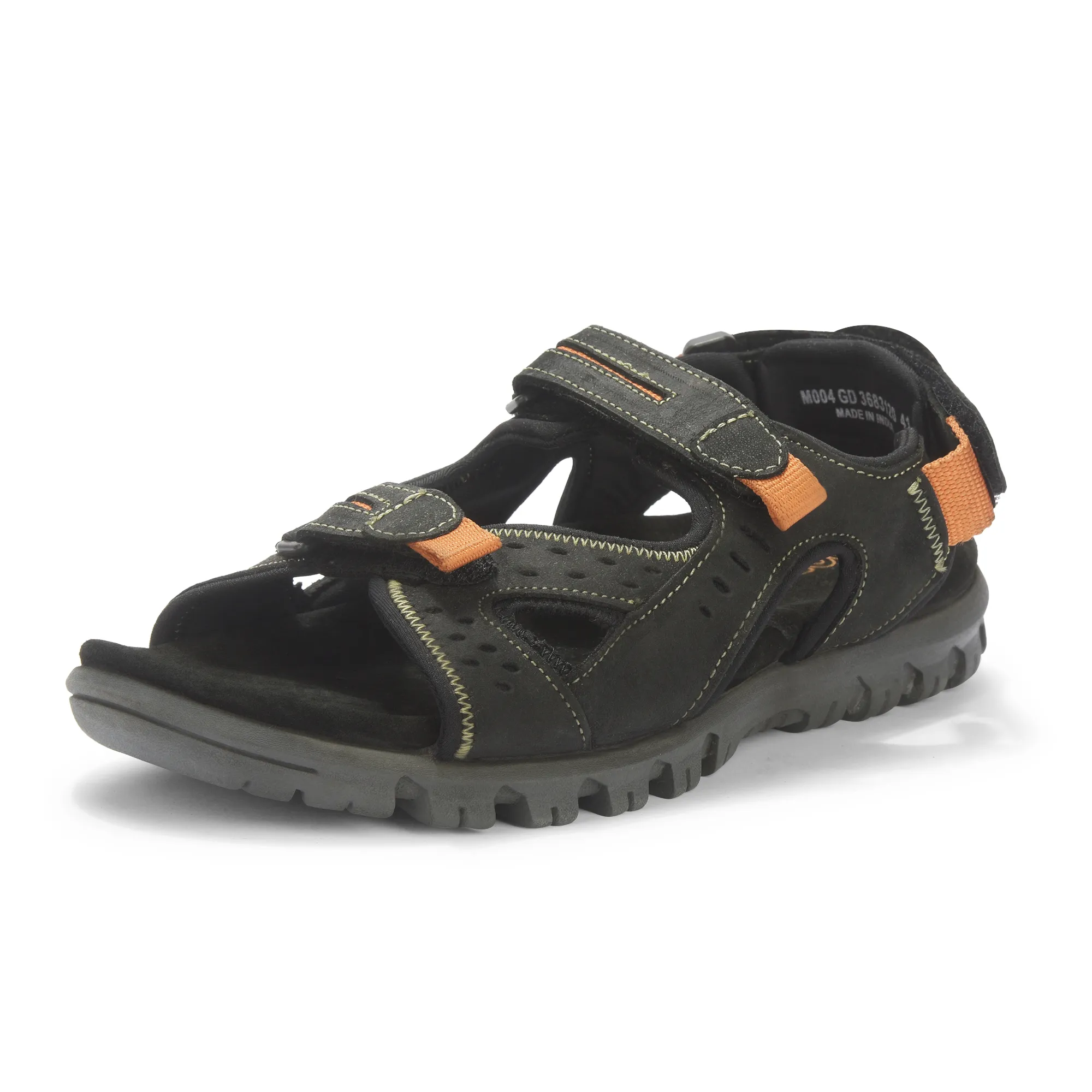 Men's Black Back-Strap Floater Sandals - Thumbnail 11