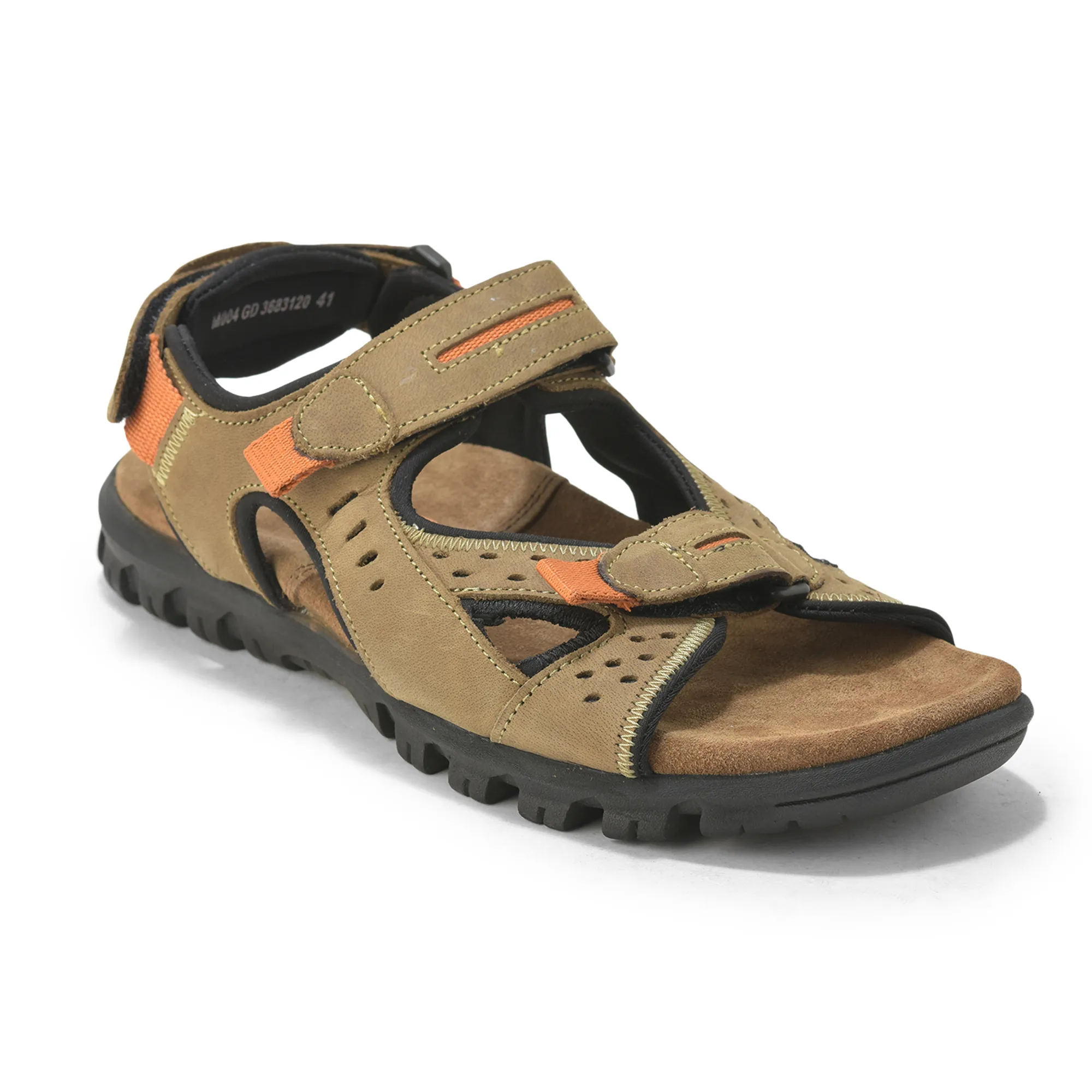 Men's Khaki Back-Strap Floater Sandals - Thumbnail 3