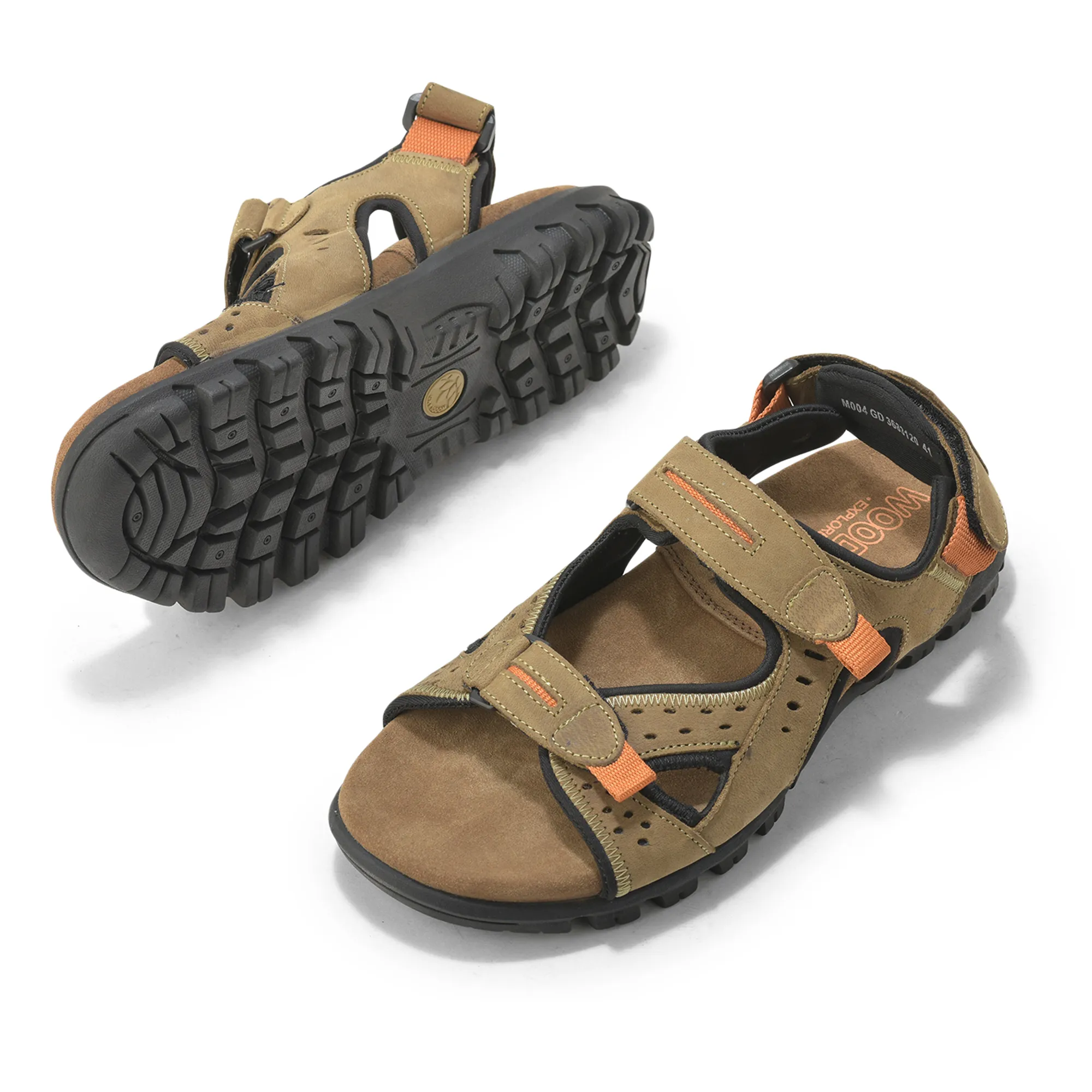 Men's Khaki Back-Strap Floater Sandals - Thumbnail 6