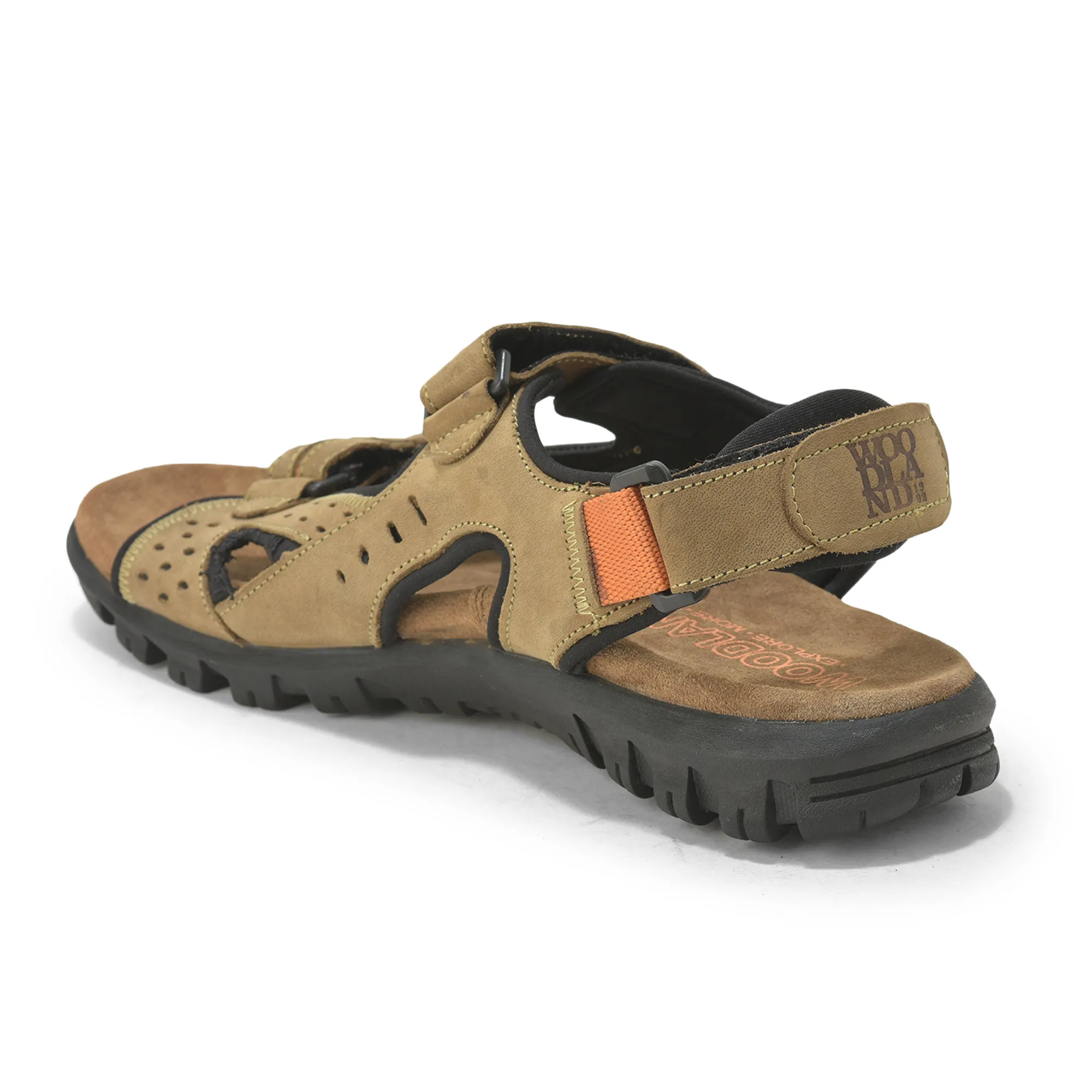 Men's Khaki Back-Strap Floater Sandals - Thumbnail 7