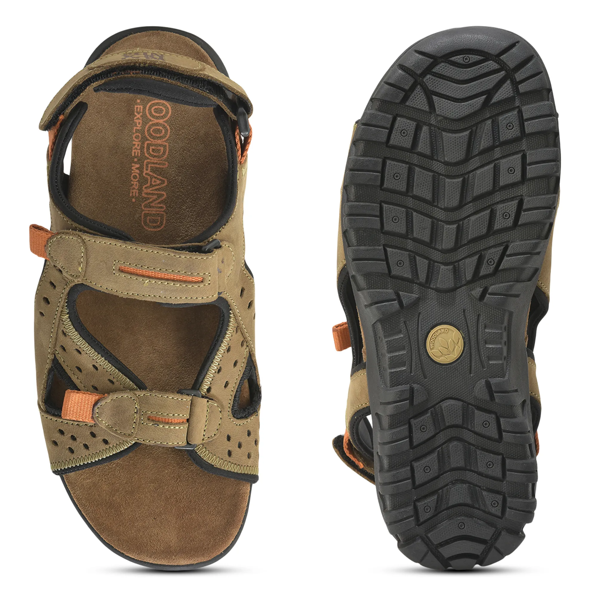 Men's Khaki Back-Strap Floater Sandals - Thumbnail 9