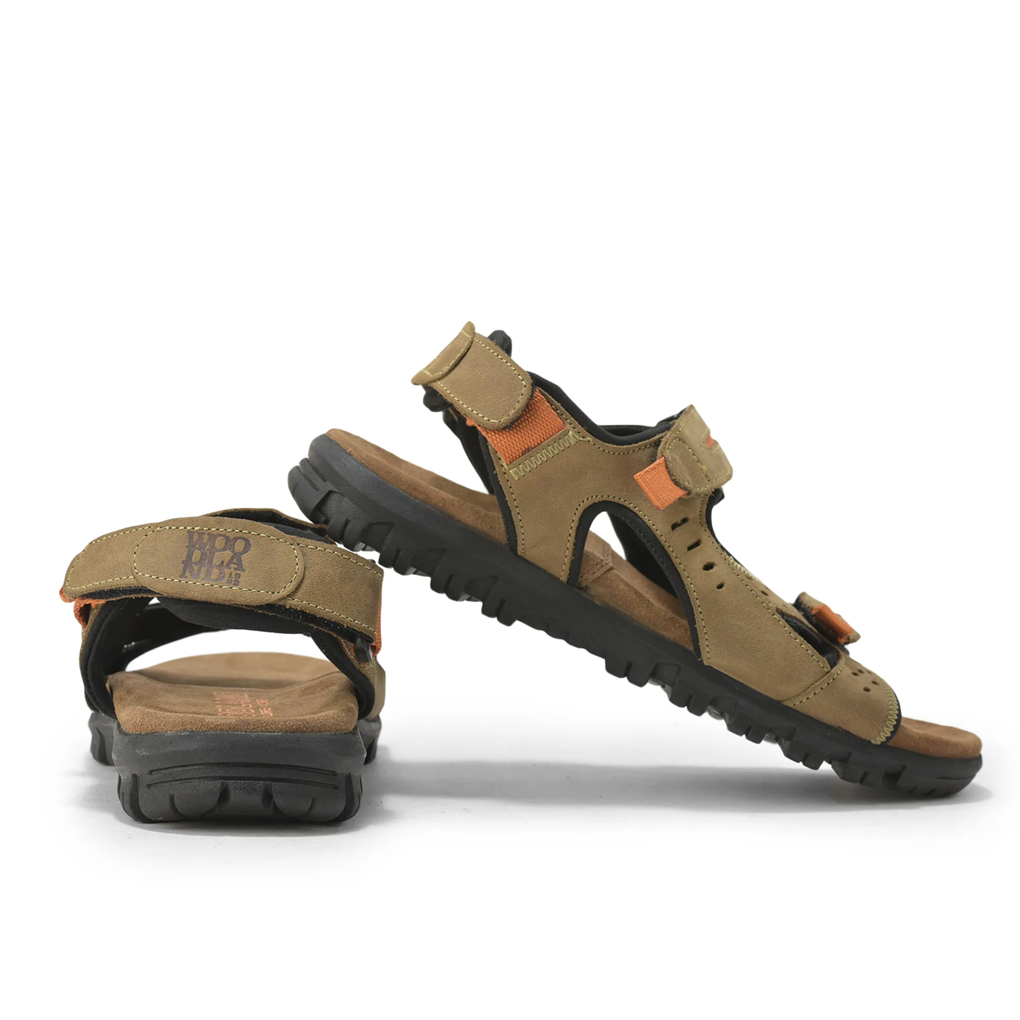 Men's Khaki Back-Strap Floater Sandals - Thumbnail 10