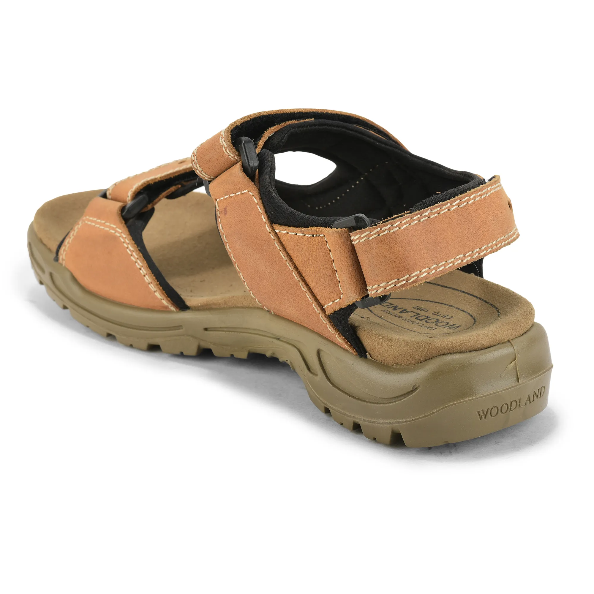 Nubuk Camel Sandals For Men - Thumbnail 7