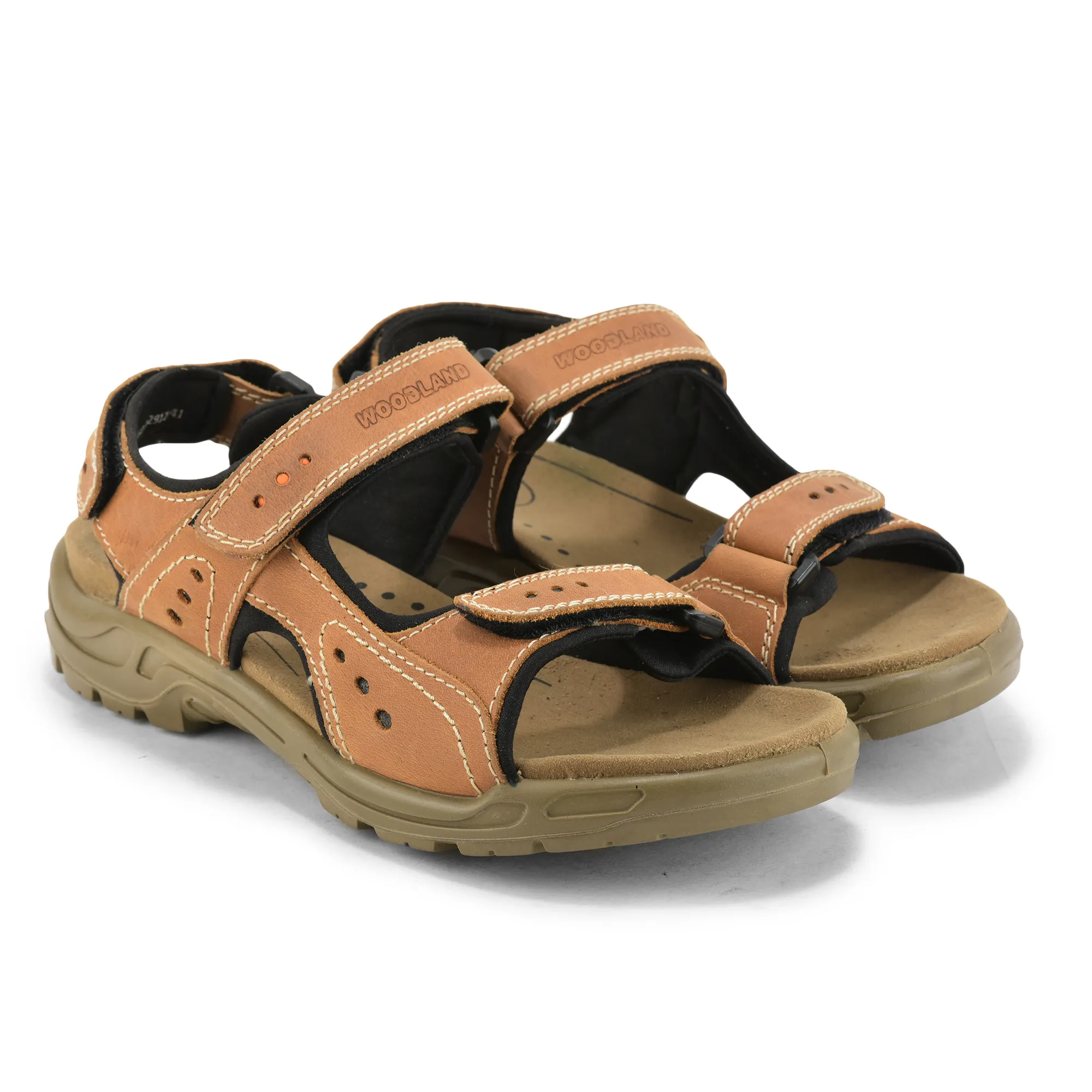 Nubuk Camel Sandals For Men - Thumbnail 8