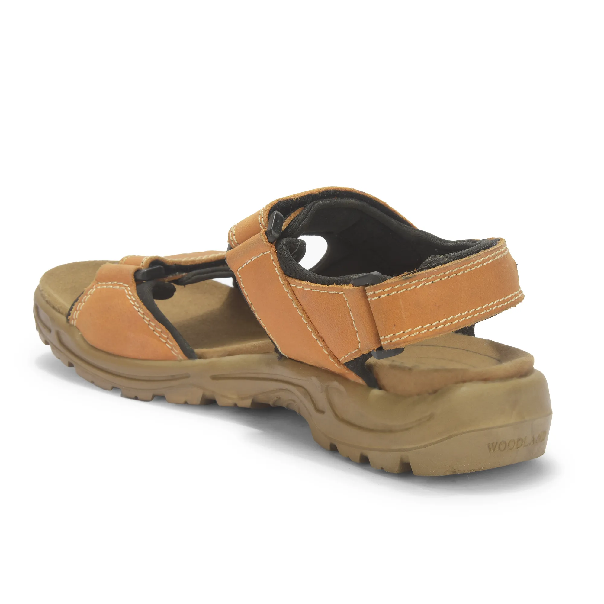 Nubuk Tan Sandals For Men - Thumbnail 7
