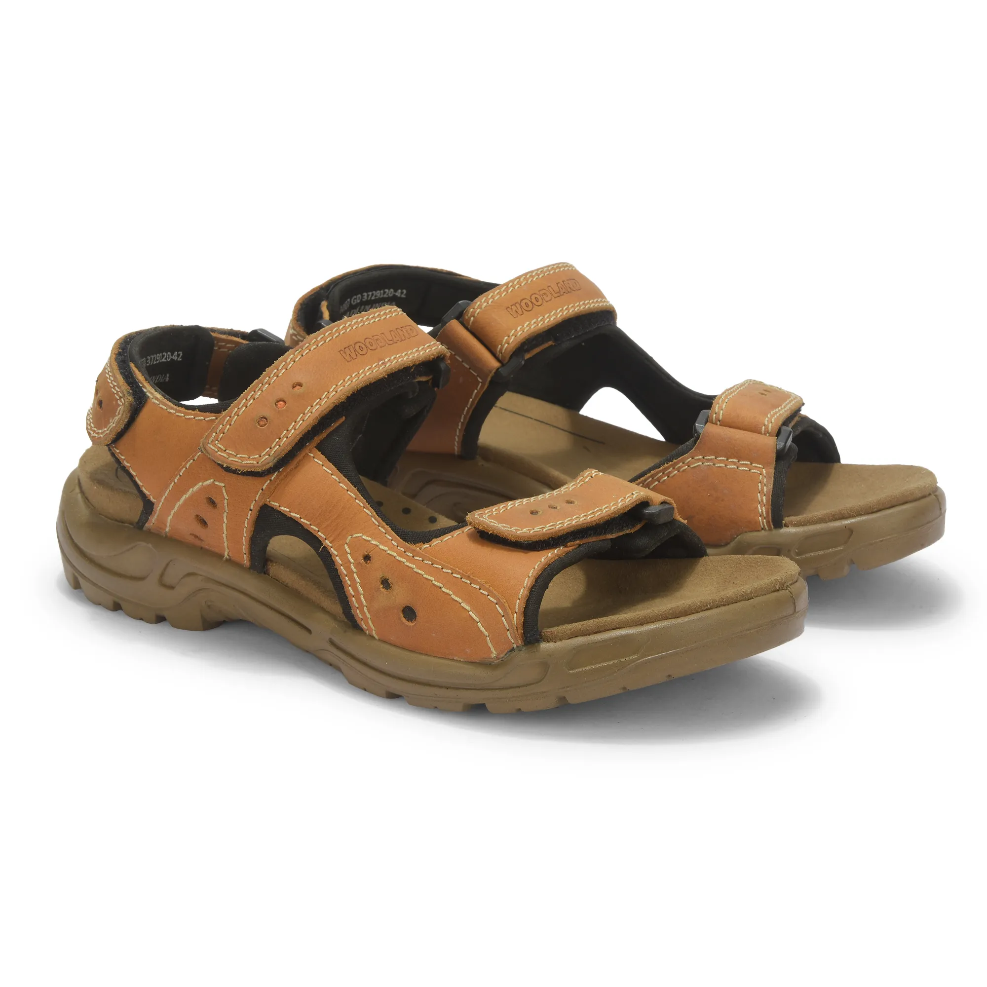 Nubuk Tan Sandals For Men - Thumbnail 8