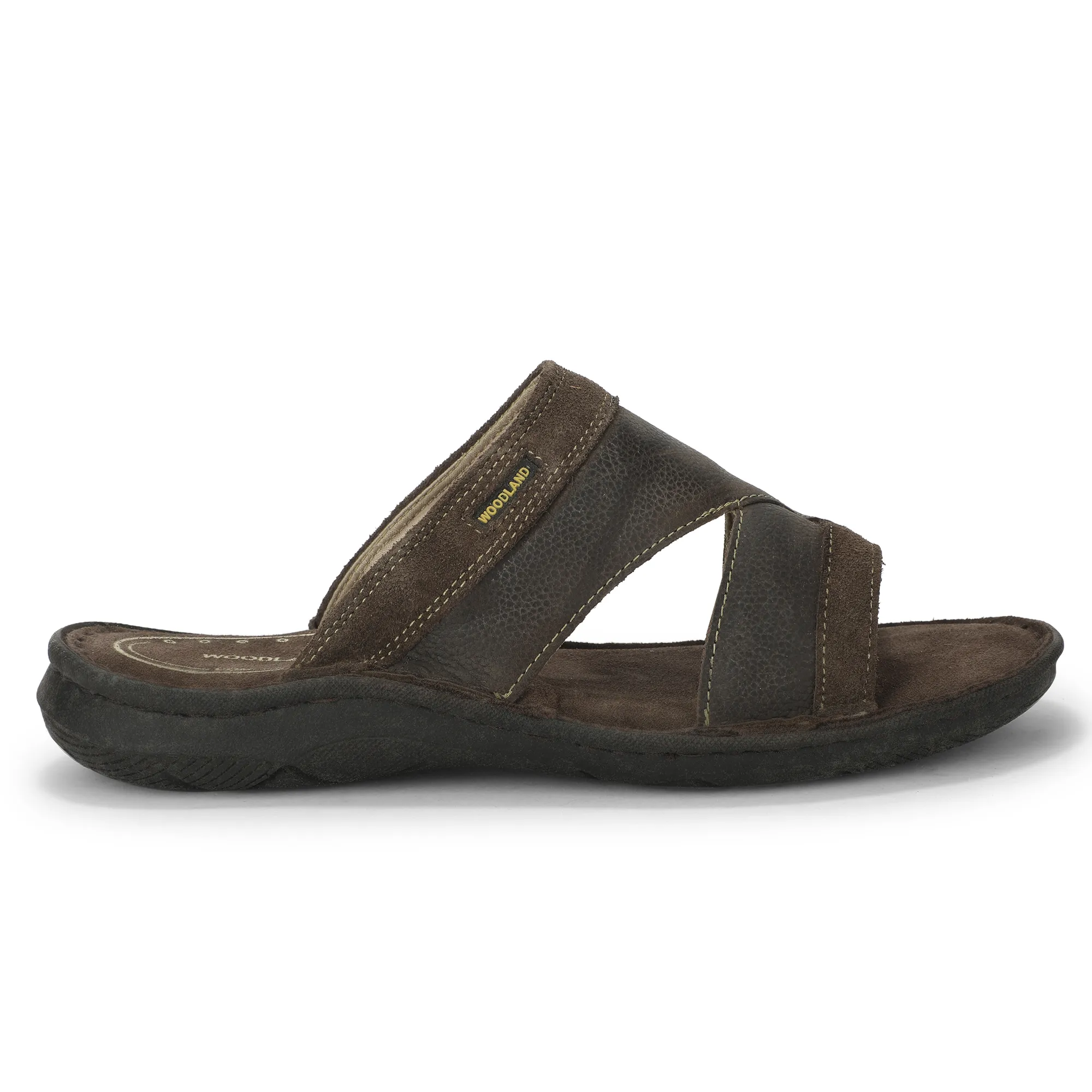 Brown Nubuck Slipper For Men - Thumbnail 2