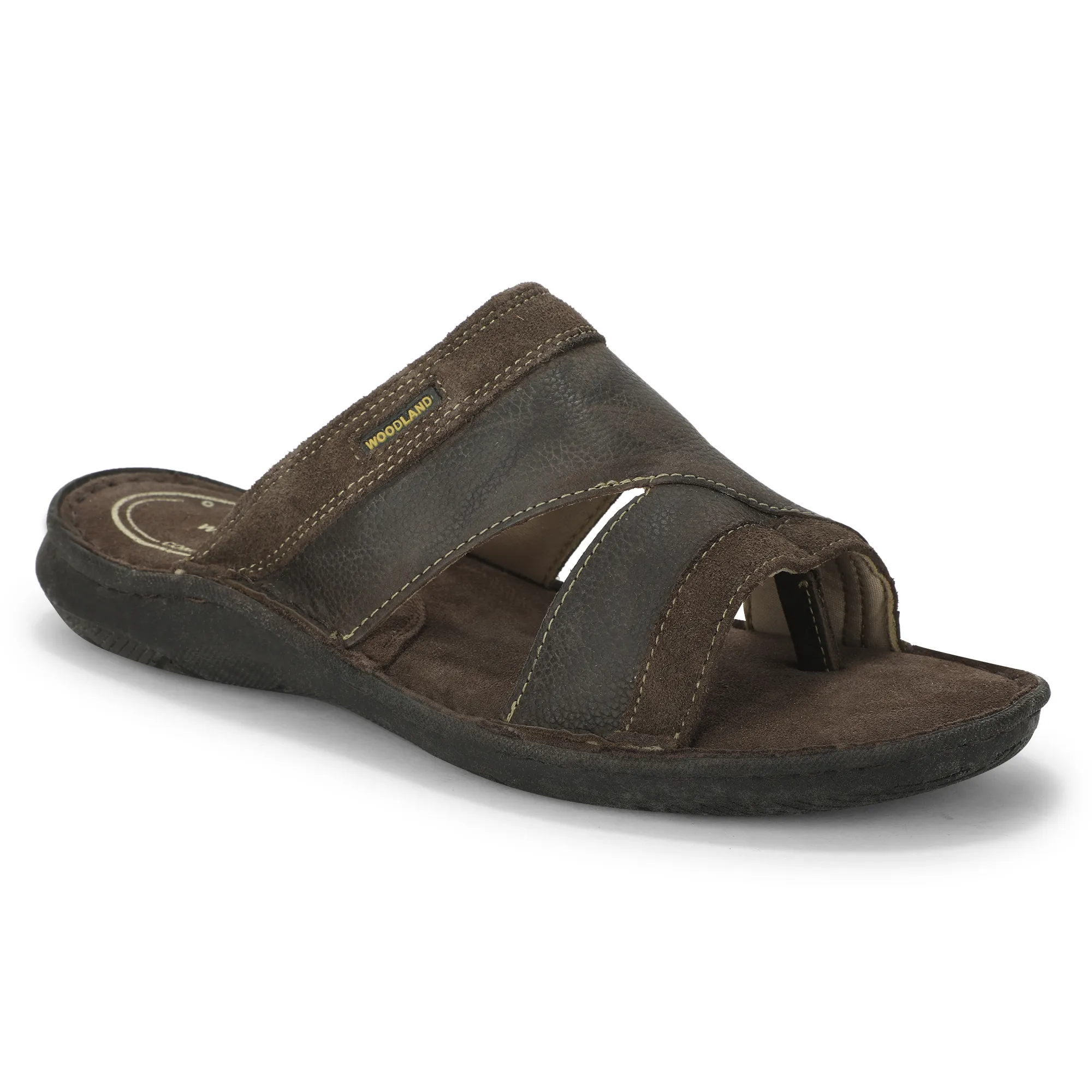 Brown Nubuck Slipper For Men - Thumbnail 3