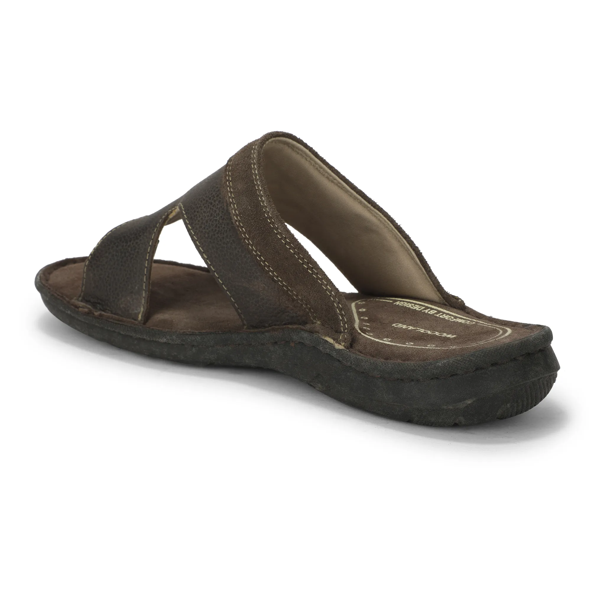 Brown Nubuck Slipper For Men - Thumbnail 7