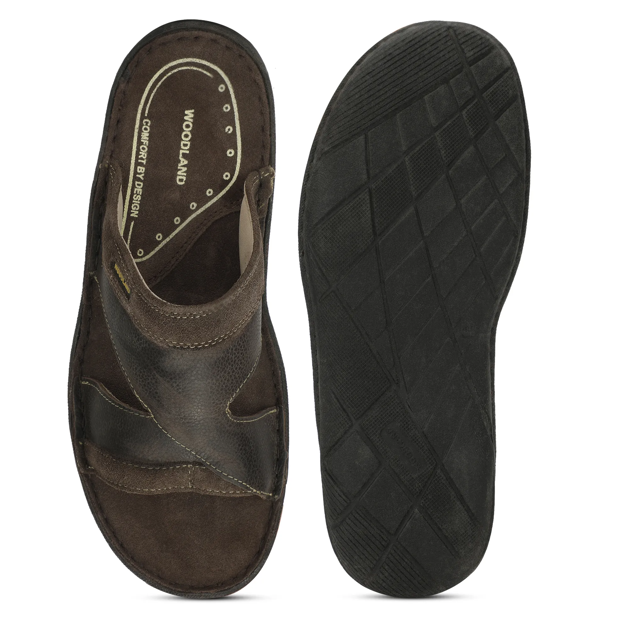 Brown Nubuck Slipper For Men - Thumbnail 9