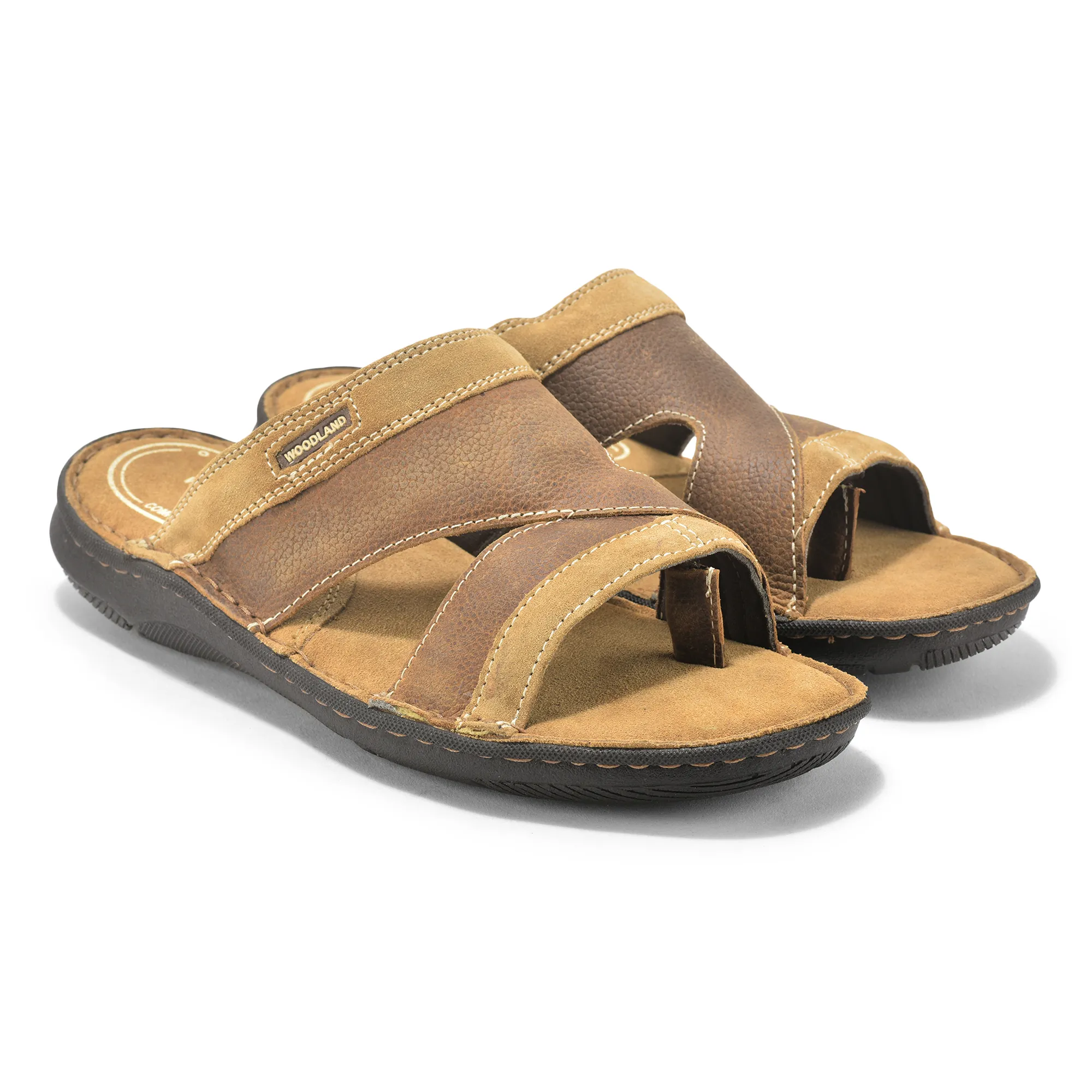 Camel Nubuck Slipper For Men - Thumbnail 7