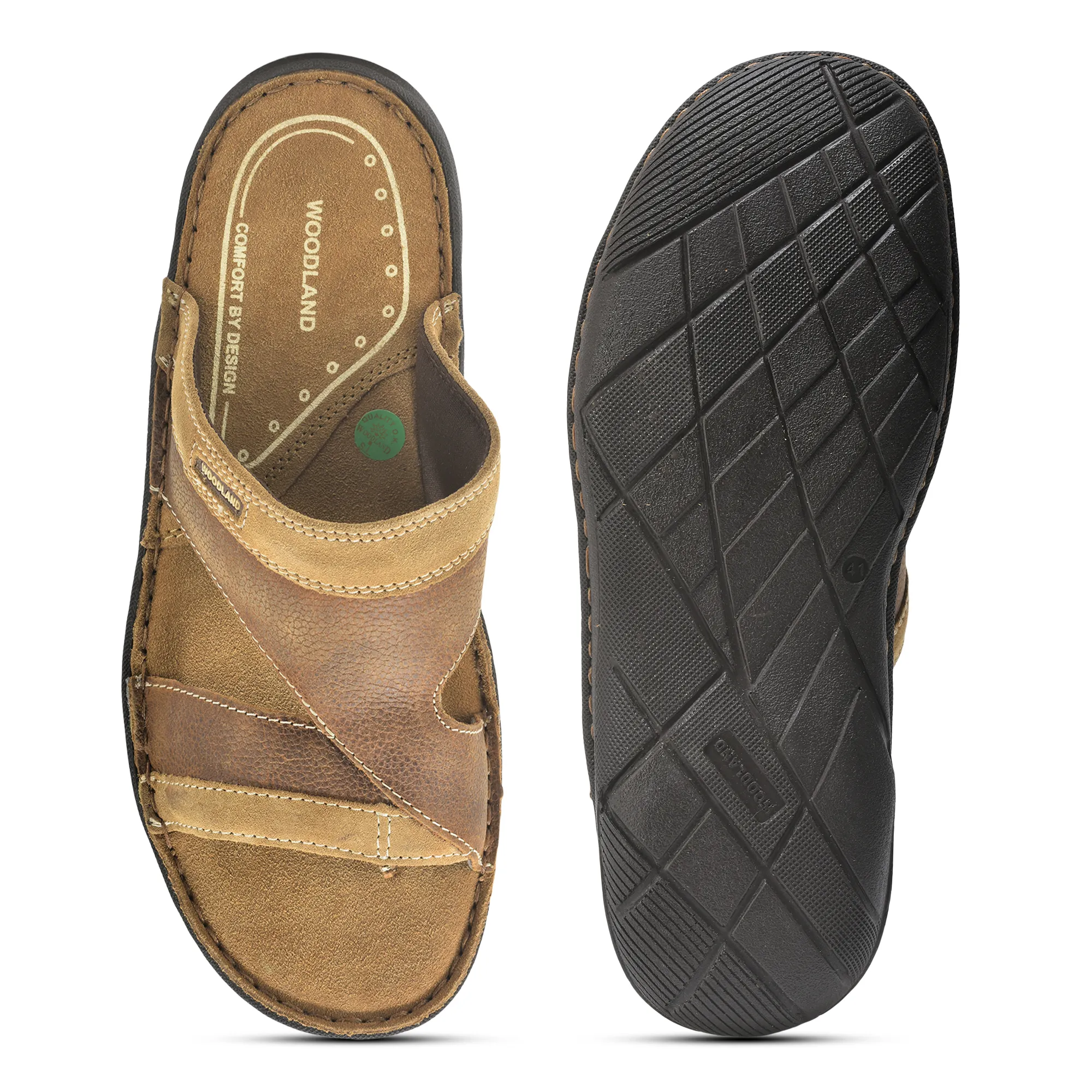 Camel Nubuck Slipper For Men - Thumbnail 8