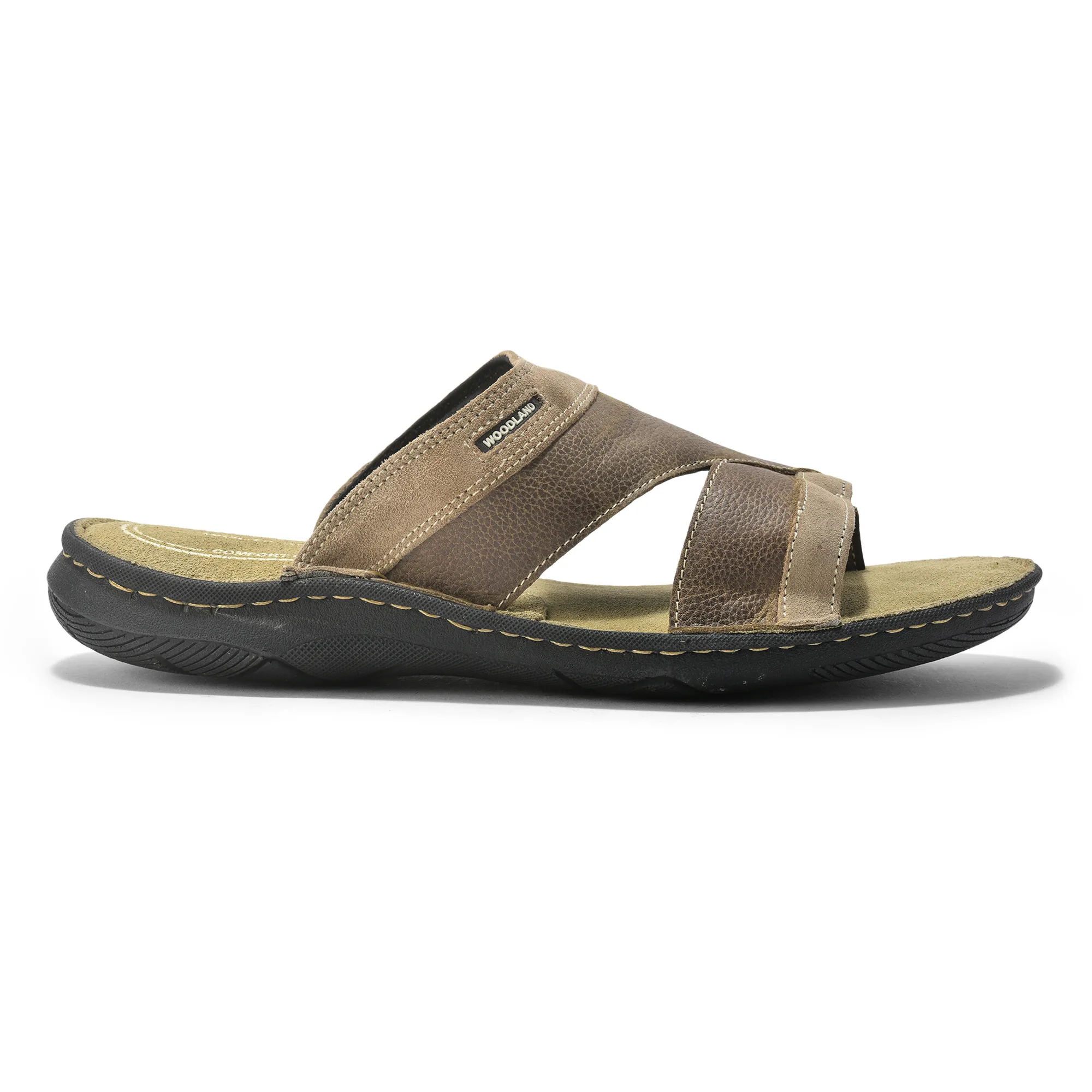 Khaki Nubuck Slipper For Men - Image 1