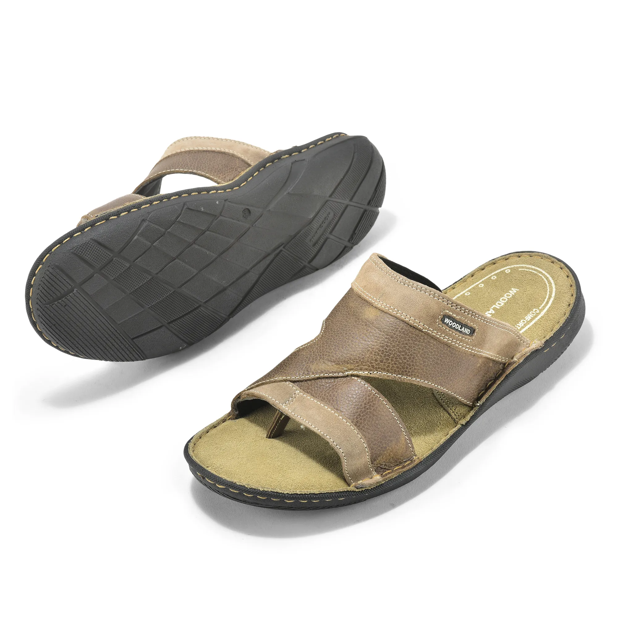 Khaki Nubuck Slipper For Men - Thumbnail 5