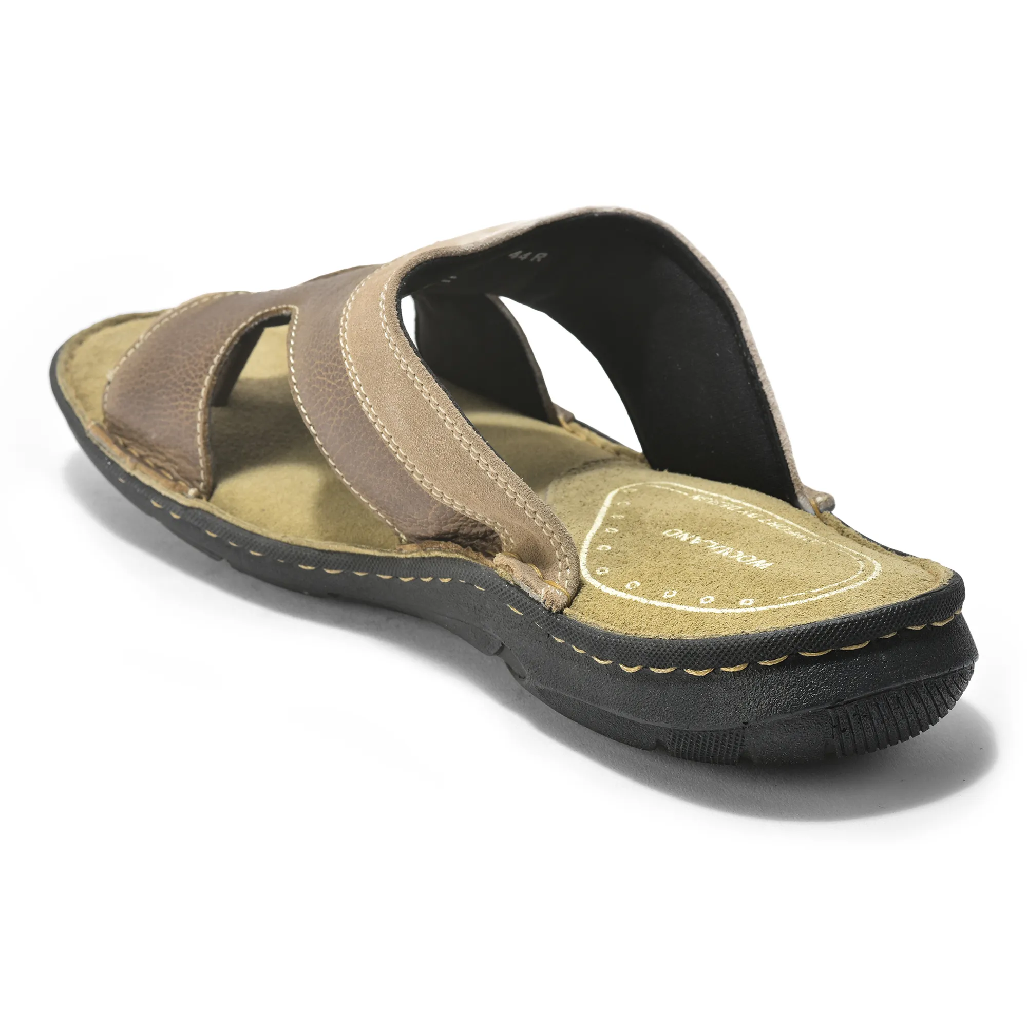 Khaki Nubuck Slipper For Men - Thumbnail 6