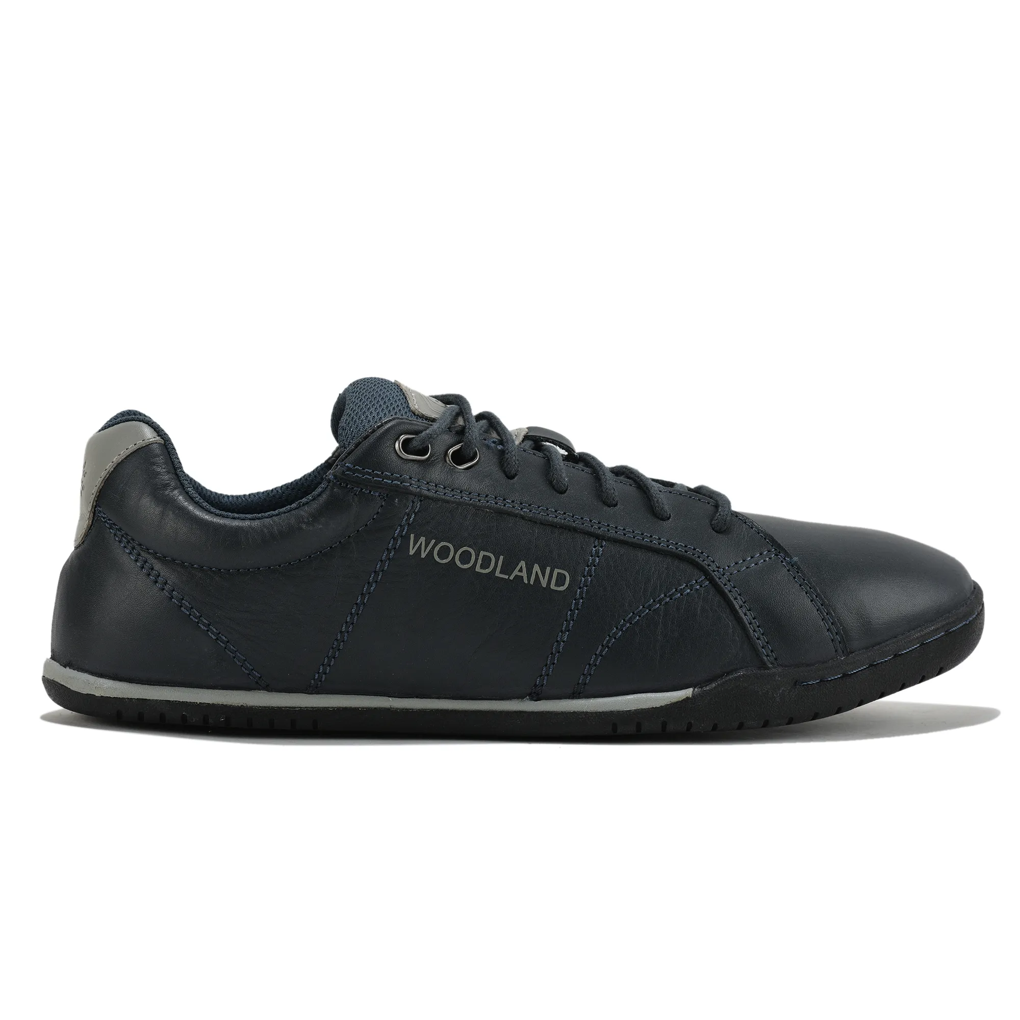 Men Navy Softy Nappa Leather Lace-Up Casual Shoes - Thumbnail 2