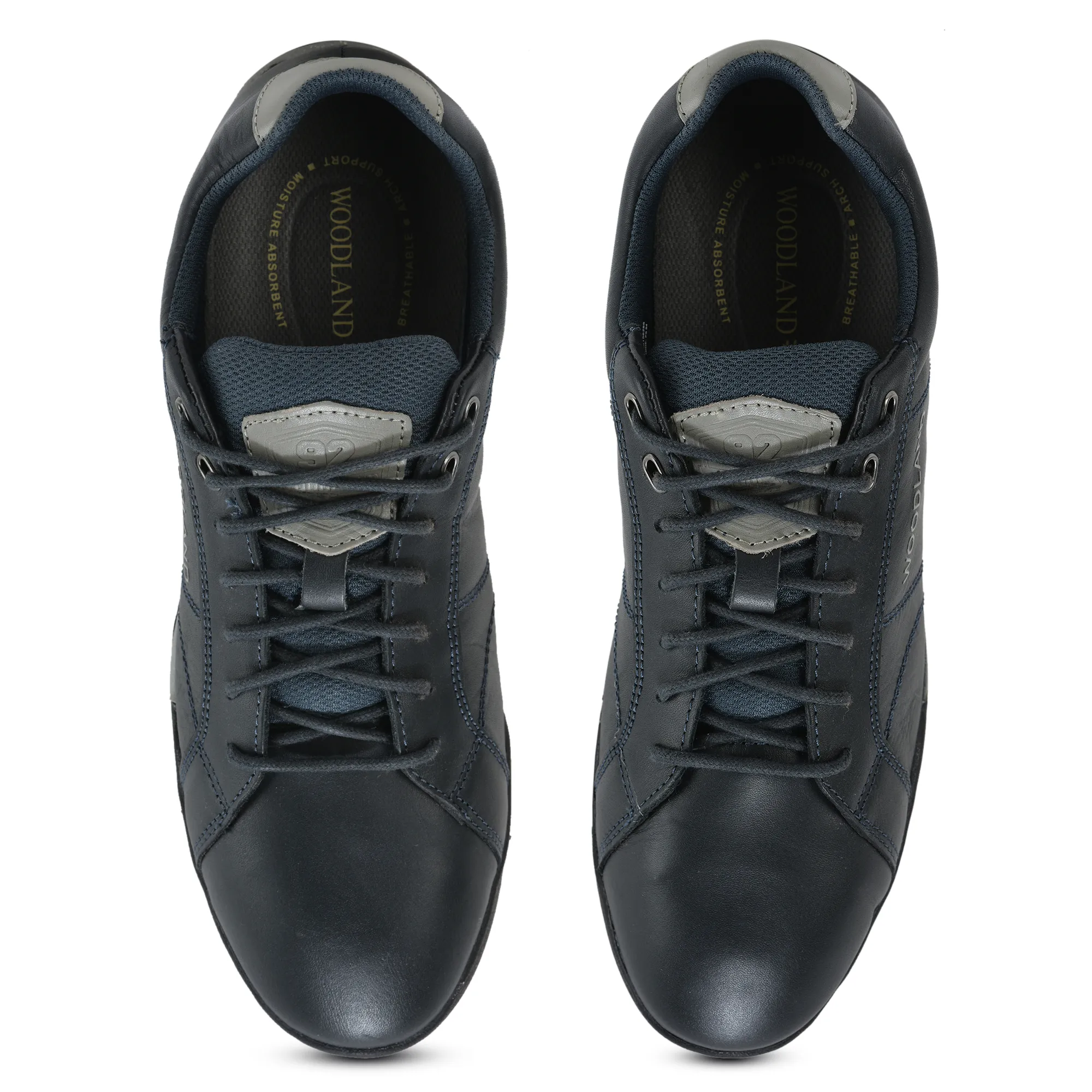 Men Navy Softy Nappa Leather Lace-Up Casual Shoes - Thumbnail 5