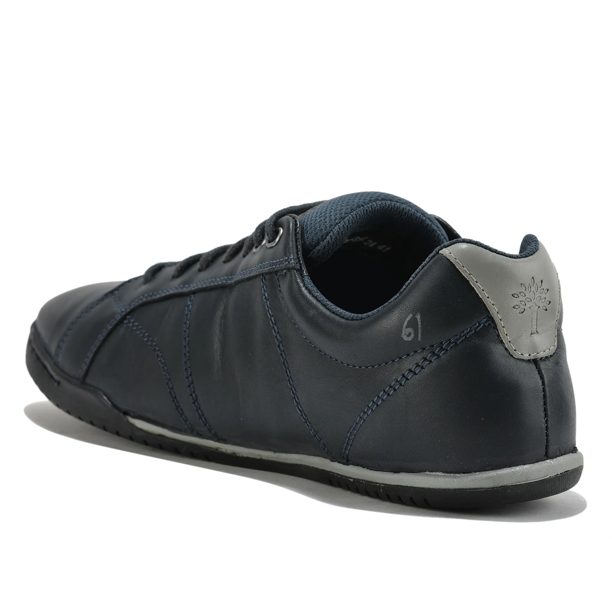 Men Navy Softy Nappa Leather Lace-Up Casual Shoes - Thumbnail 7