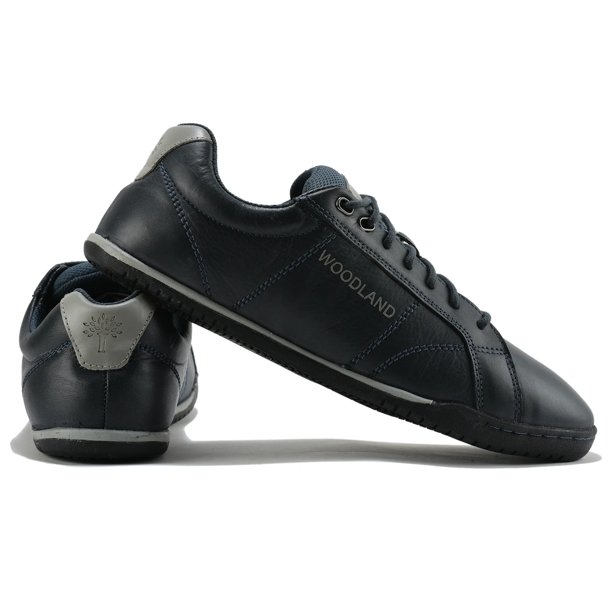 Men Navy Softy Nappa Leather Lace-Up Casual Shoes - Thumbnail 10