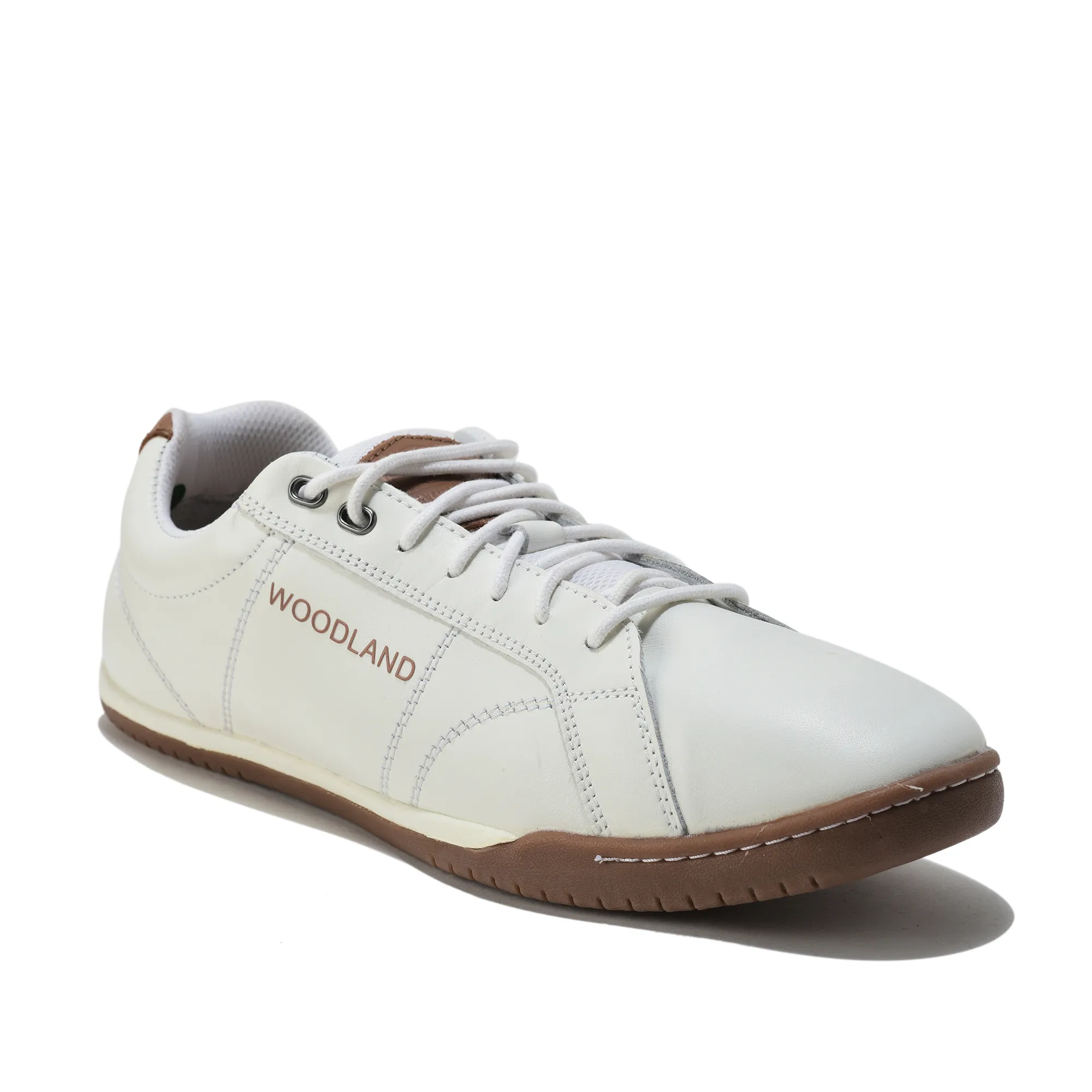 Men White Softy Nappa Leather Lace-Up Casual Shoes - Thumbnail 3