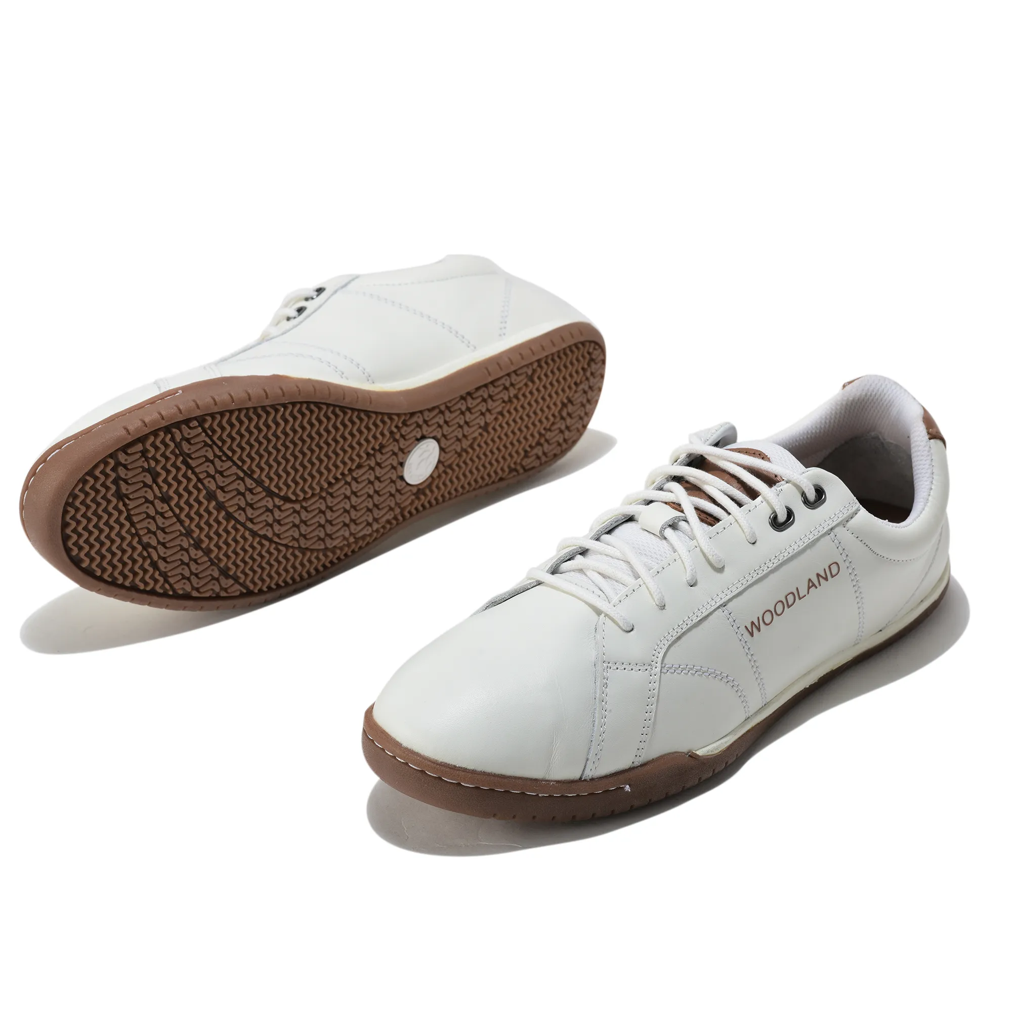 Men White Softy Nappa Leather Lace-Up Casual Shoes - Thumbnail 6