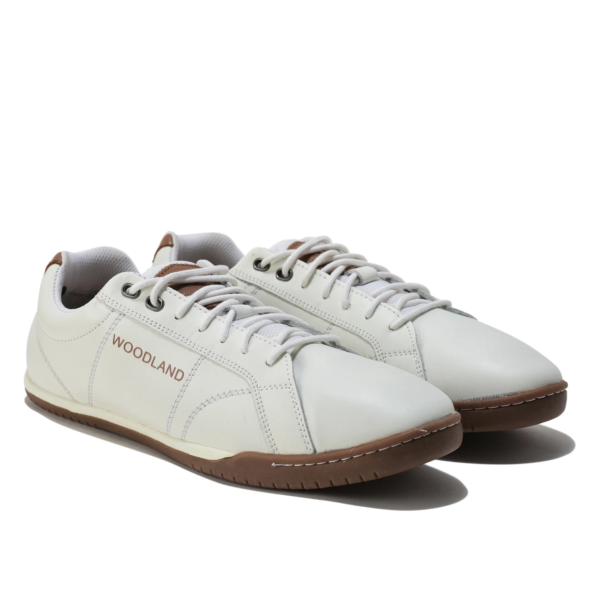 Men White Softy Nappa Leather Lace-Up Casual Shoes - Thumbnail 8