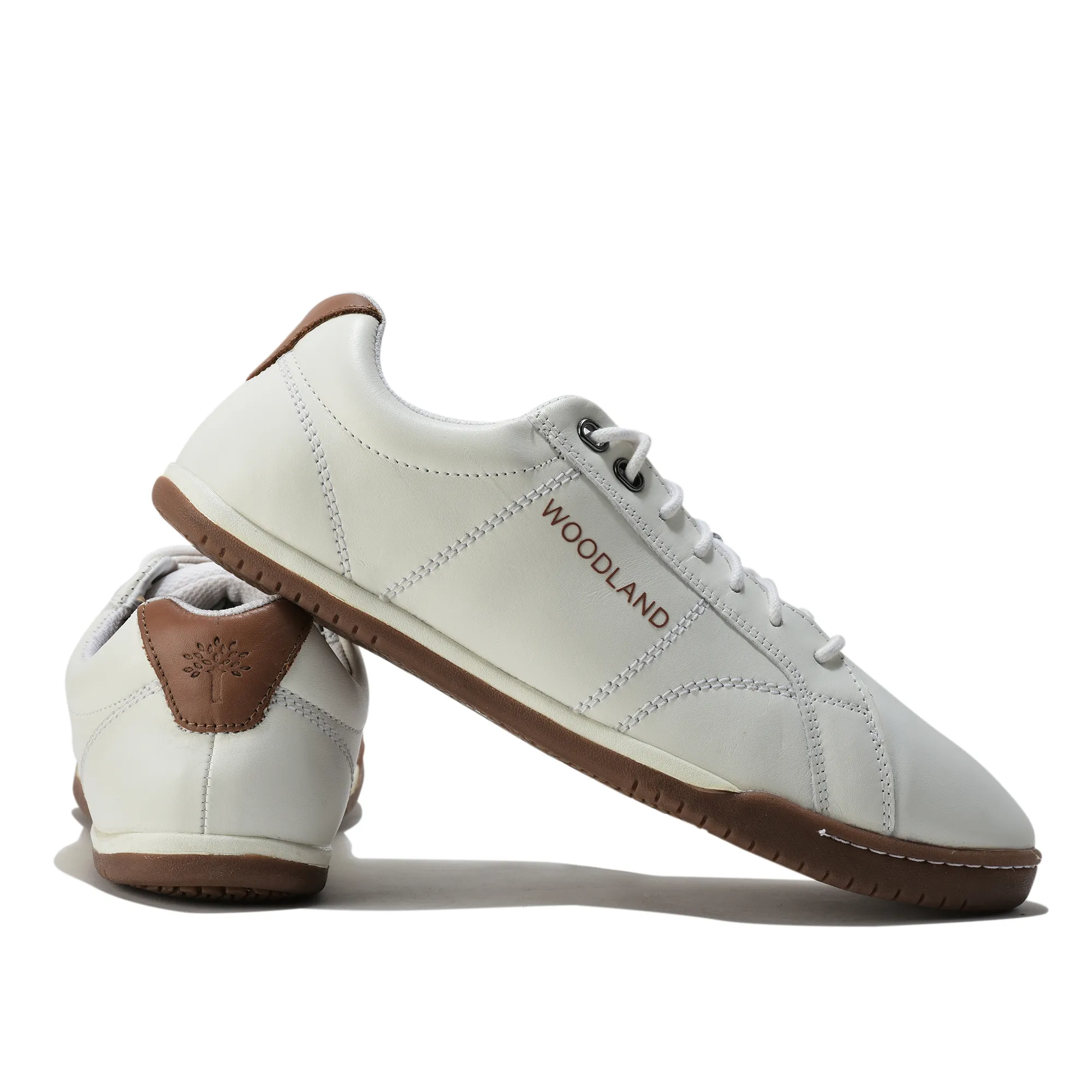 Men White Softy Nappa Leather Lace-Up Casual Shoes - Thumbnail 10