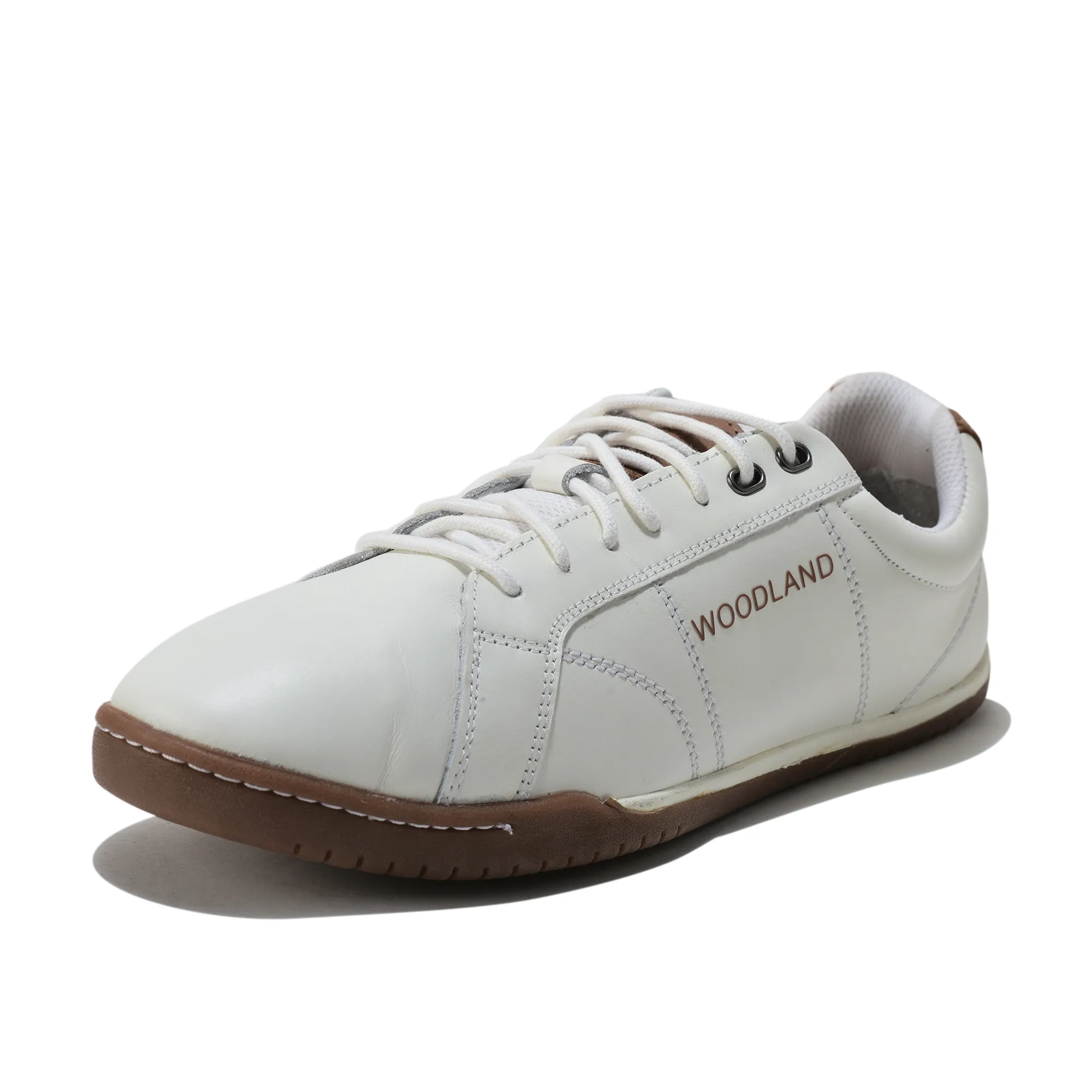 Men White Softy Nappa Leather Lace-Up Casual Shoes - Thumbnail 11