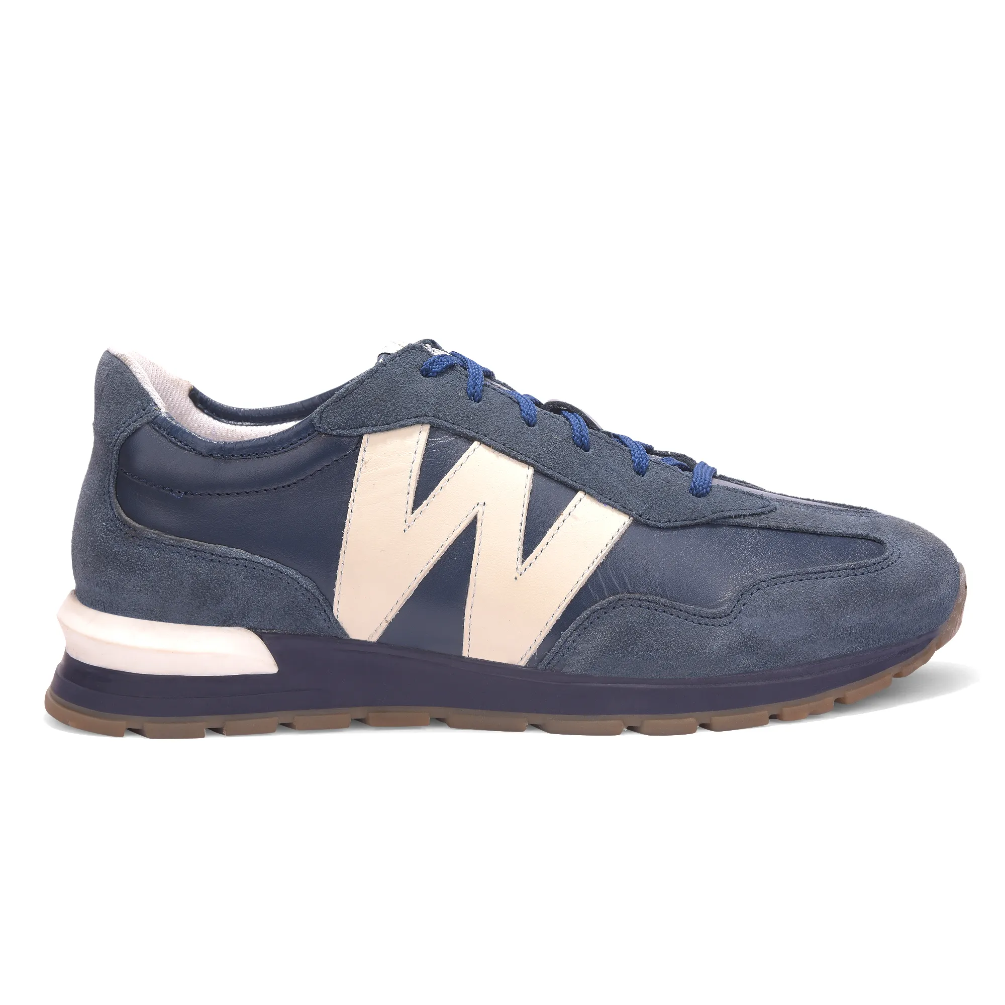 Woodland Men’s Navy Leather Casual Lace Up Shoes - Thumbnail 2