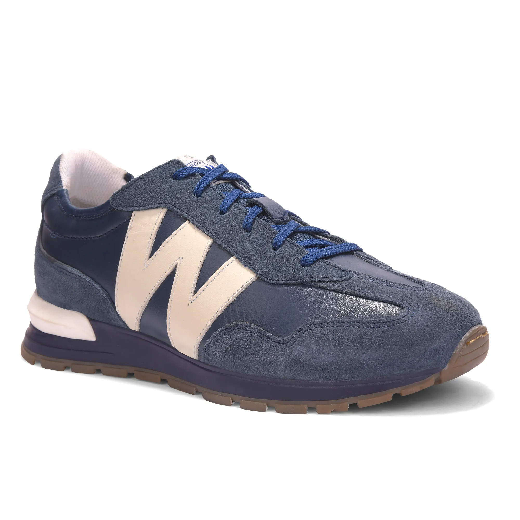Woodland Men’s Navy Leather Casual Lace Up Shoes - Thumbnail 3
