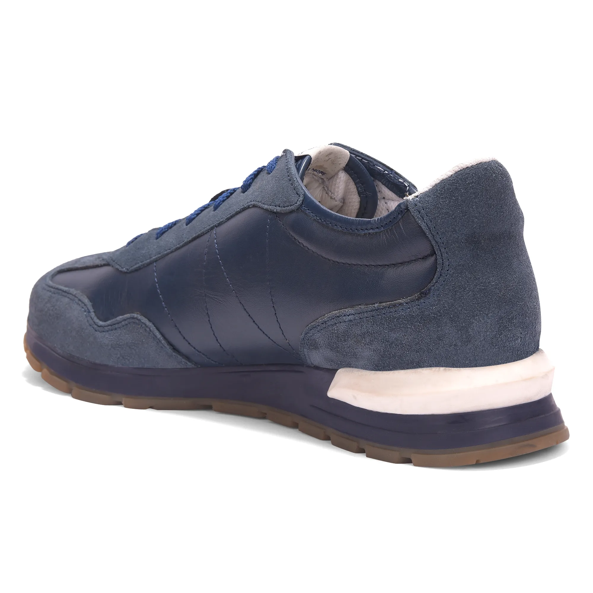 Woodland Men’s Navy Leather Casual Lace Up Shoes - Thumbnail 7