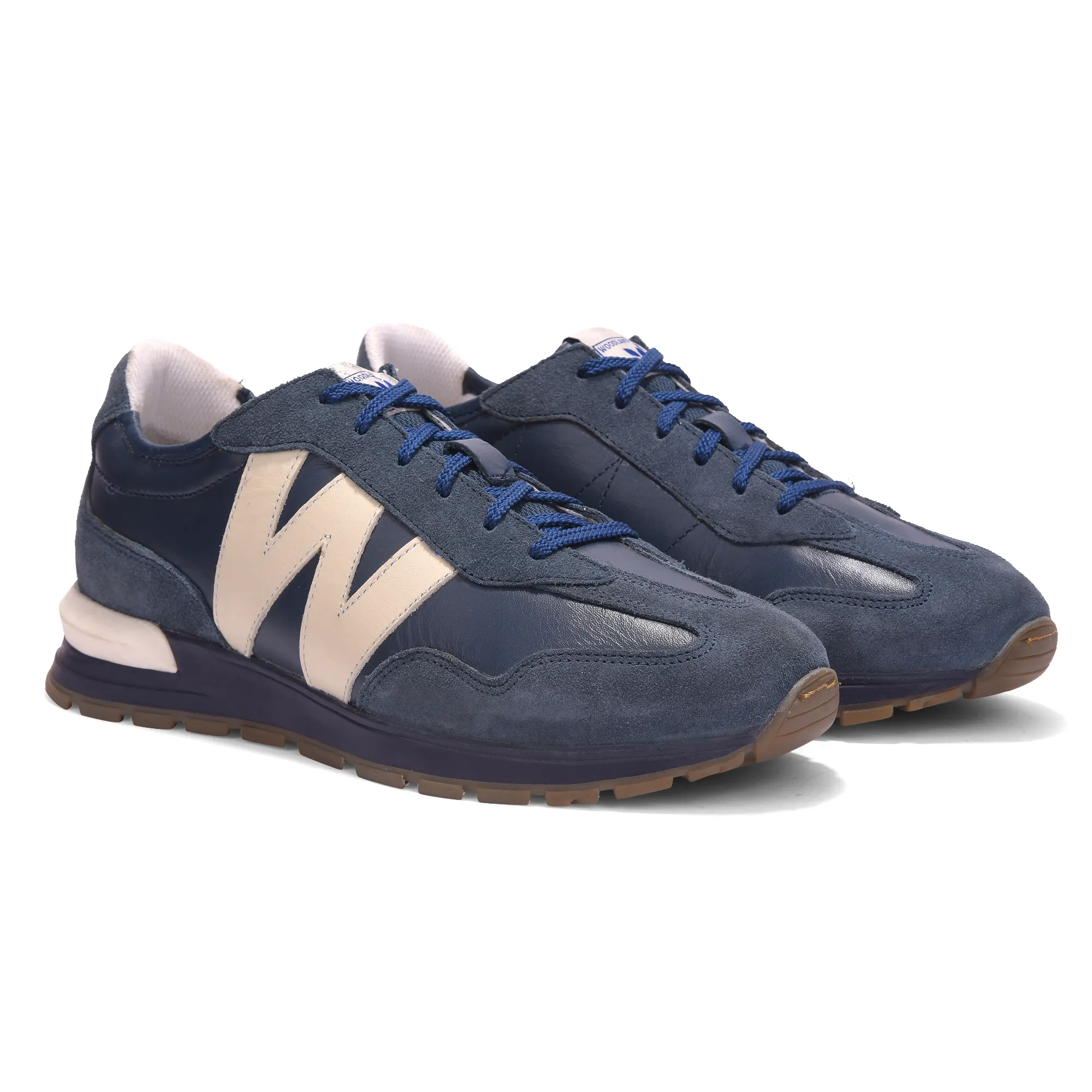 Woodland Men’s Navy Leather Casual Lace Up Shoes - Thumbnail 8