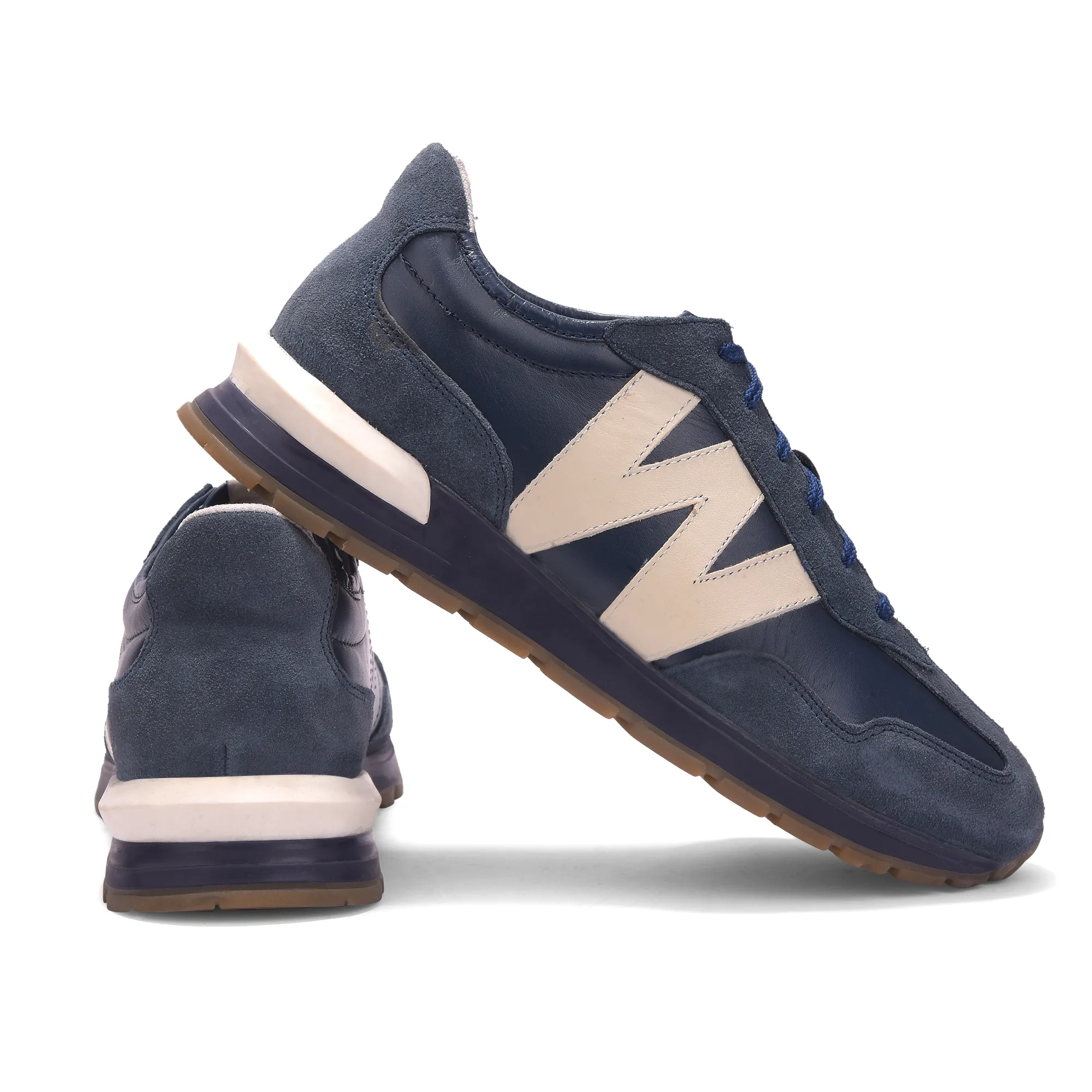 Woodland Men’s Navy Leather Casual Lace Up Shoes - Thumbnail 10