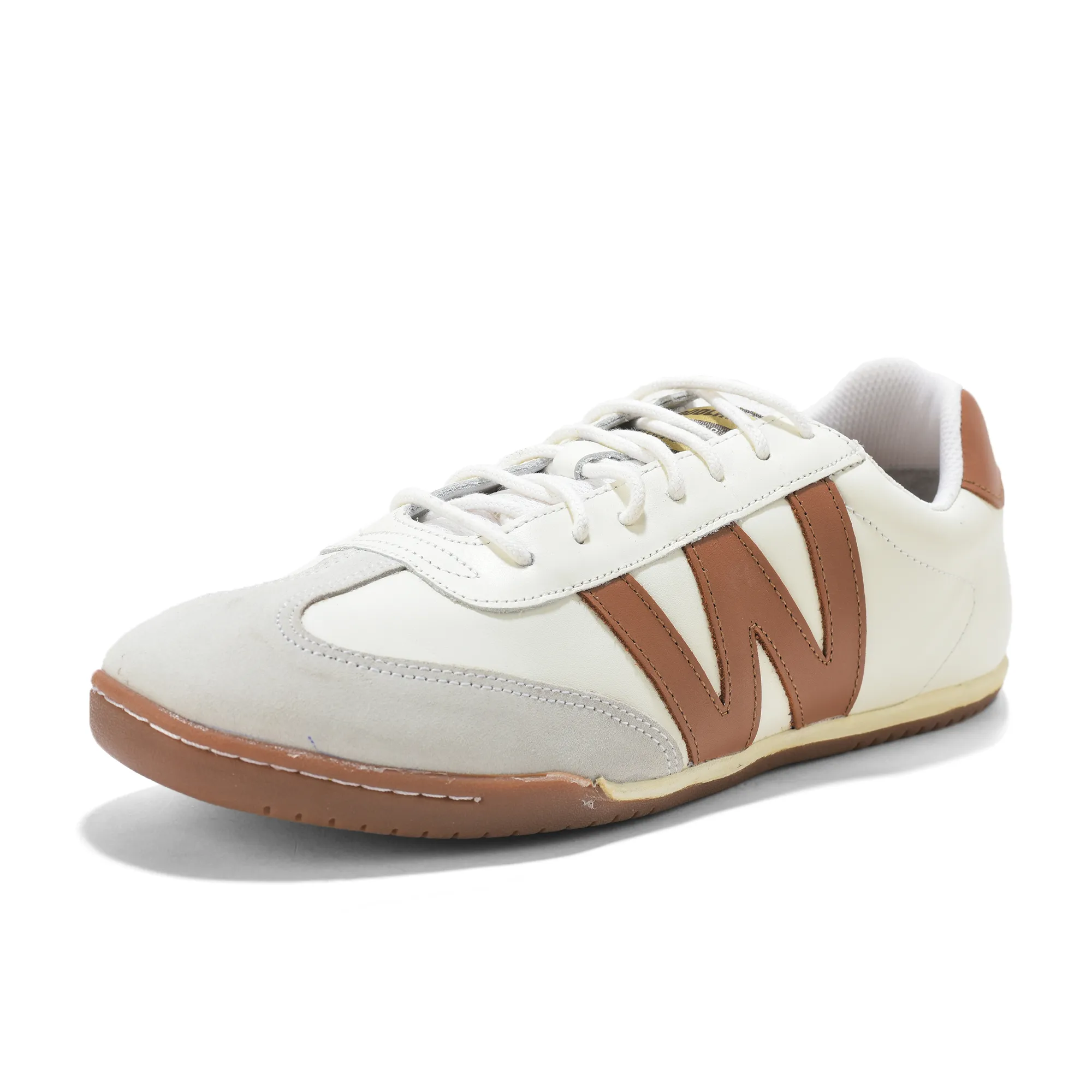 Woodland Men White Softy Nappa Leather Casual Lace-Up Shoes - Thumbnail 3