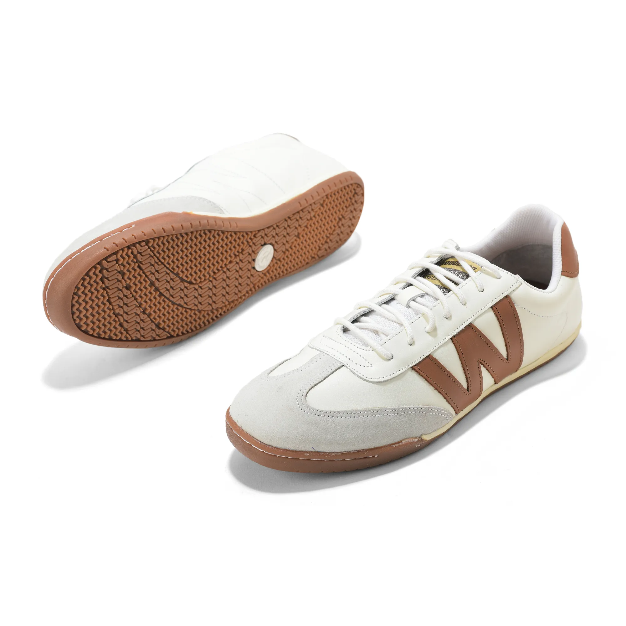 Woodland Men White Softy Nappa Leather Casual Lace-Up Shoes - Thumbnail 8