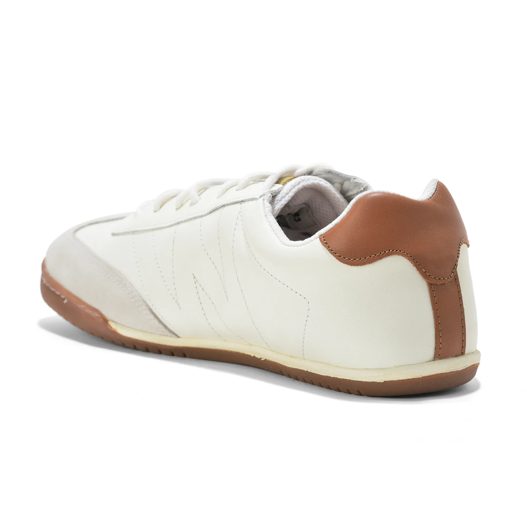 Woodland Men White Softy Nappa Leather Casual Lace-Up Shoes - Thumbnail 9