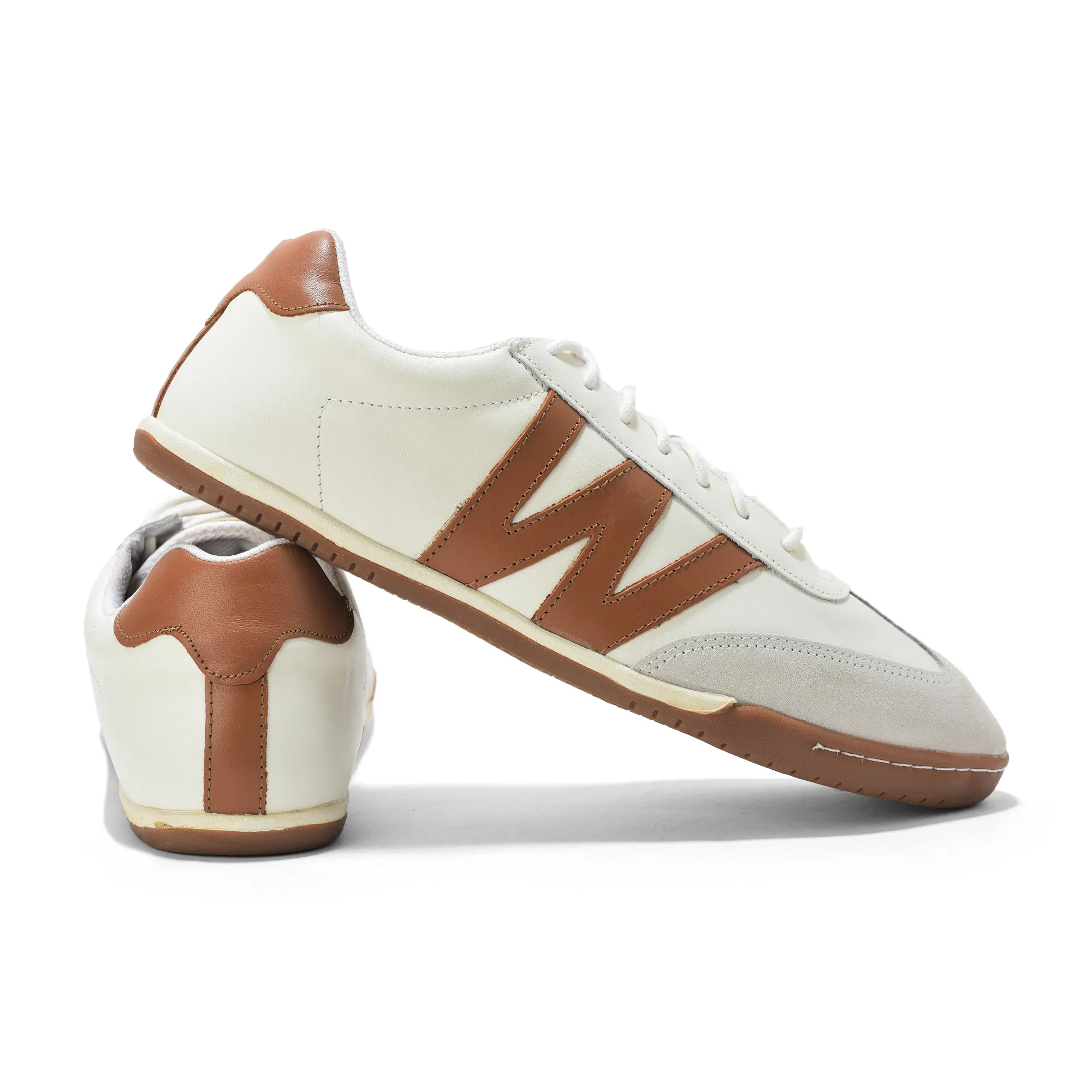 Woodland Men White Softy Nappa Leather Casual Lace-Up Shoes - Thumbnail 12