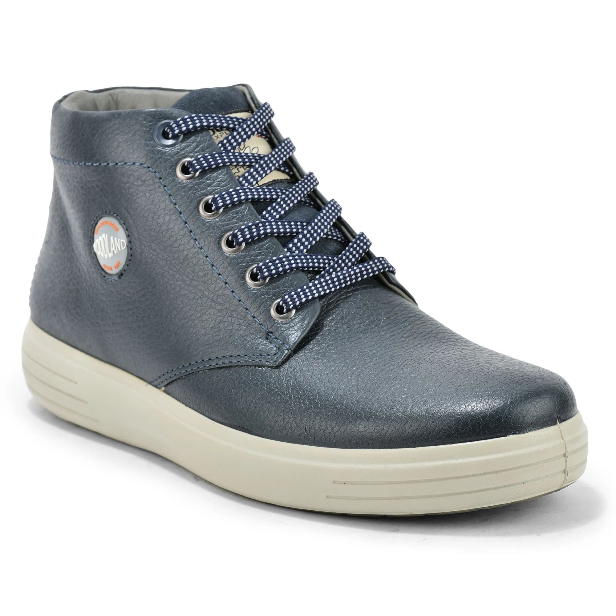 Woodland Navy Men’s Leather Boots - Thumbnail 3