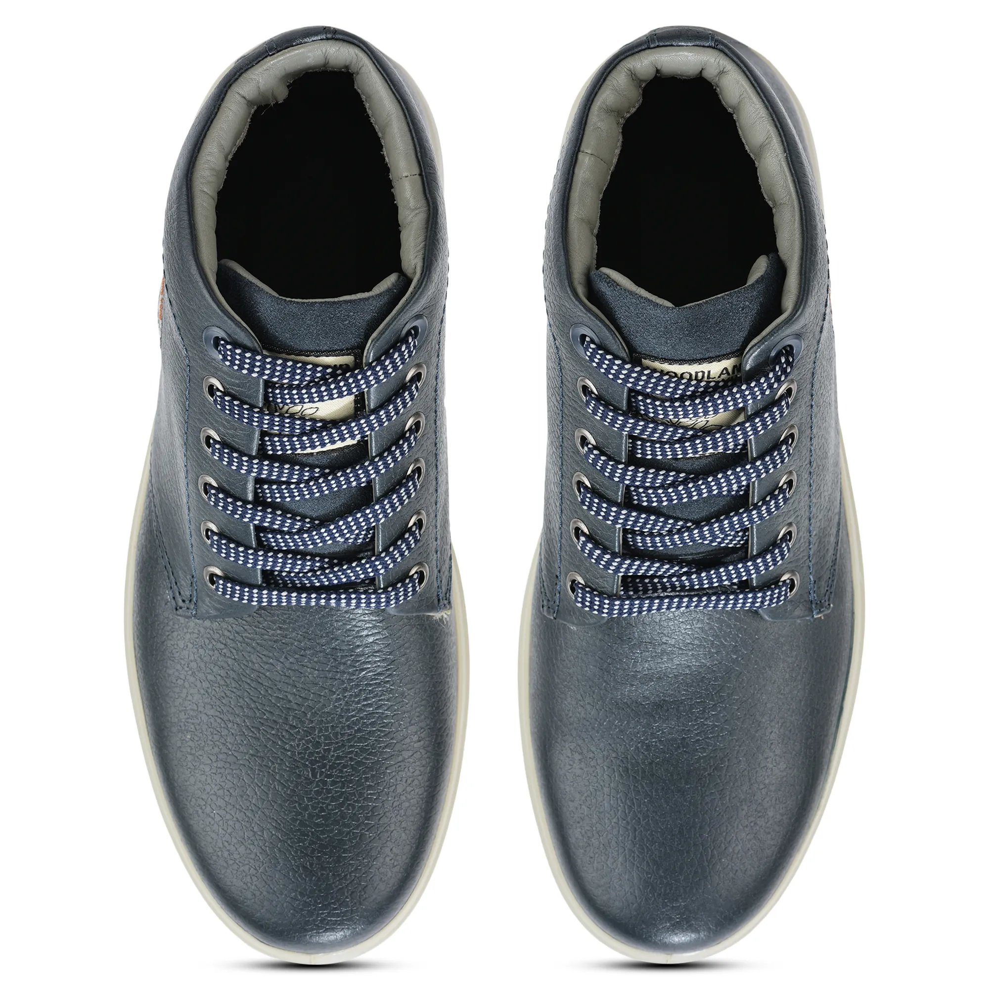 Woodland Navy Men’s Leather Boots - Thumbnail 4